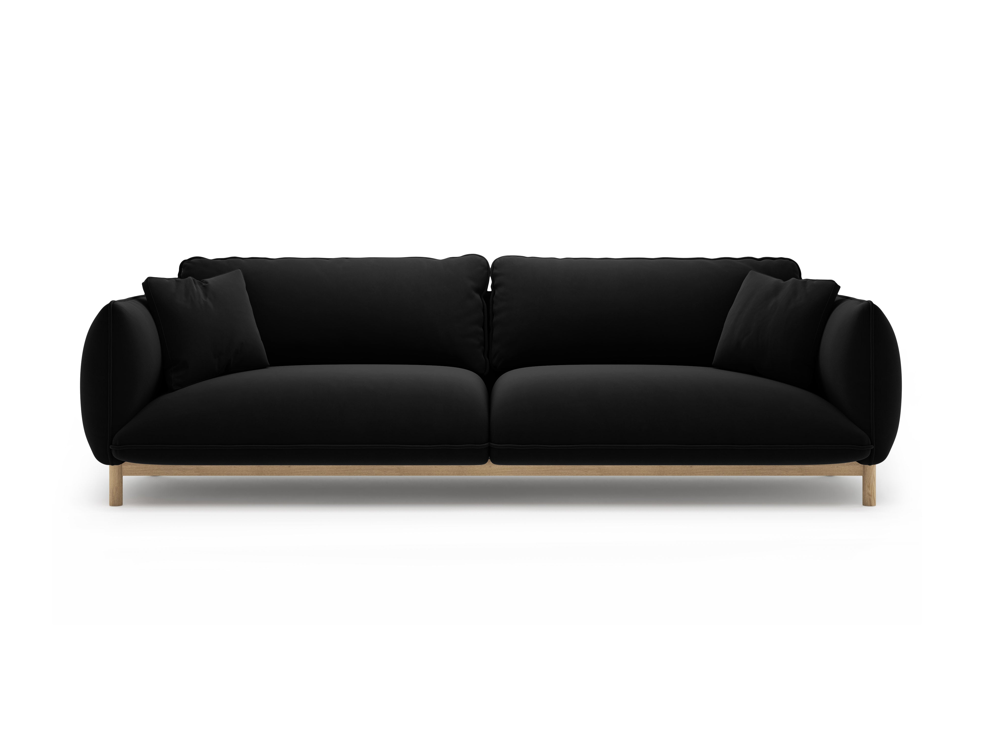 Sofa aus Samt für 4 Personen ADA schwarz
