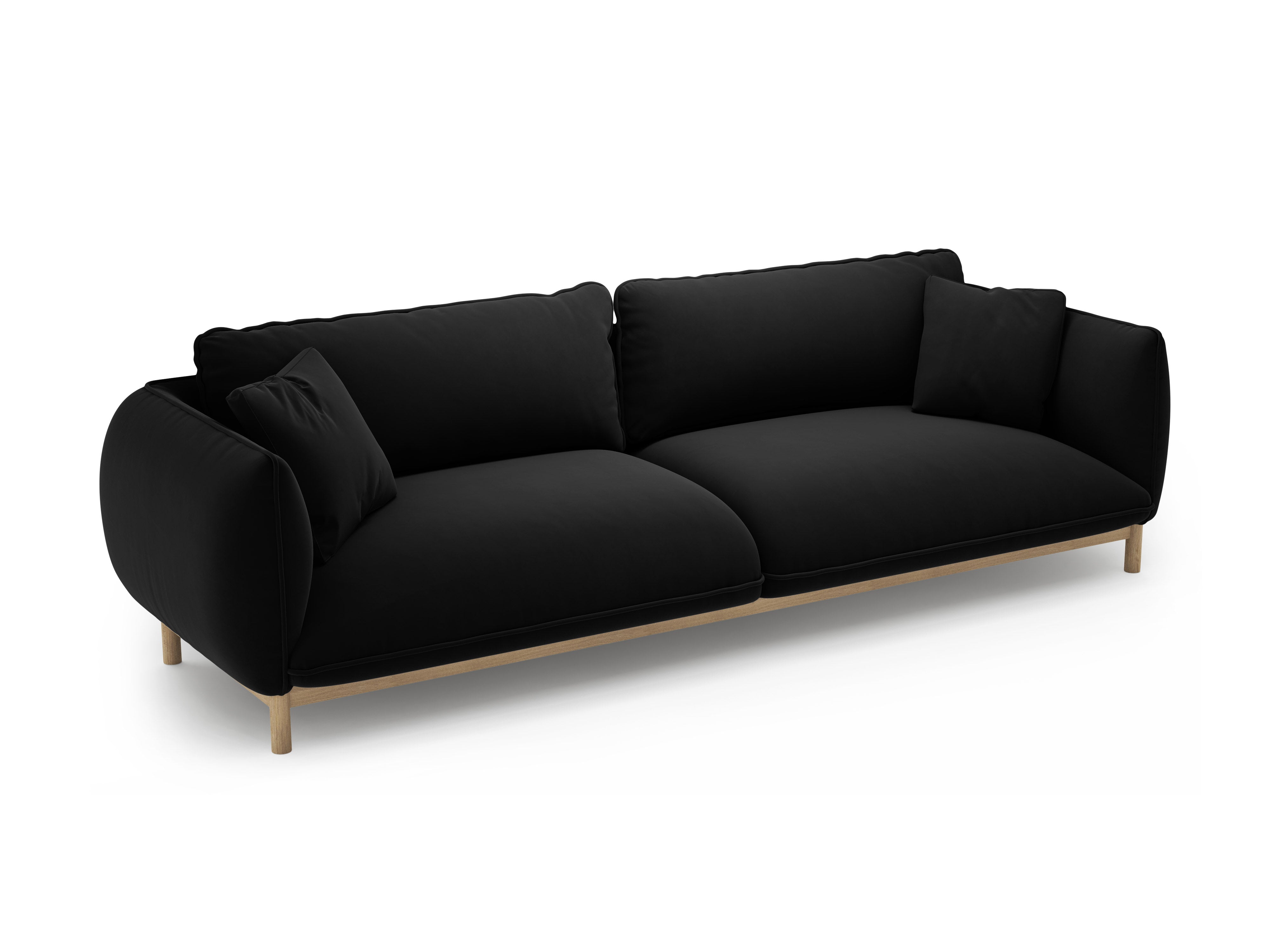 Sofa aus Samt für 4 Personen ADA schwarz