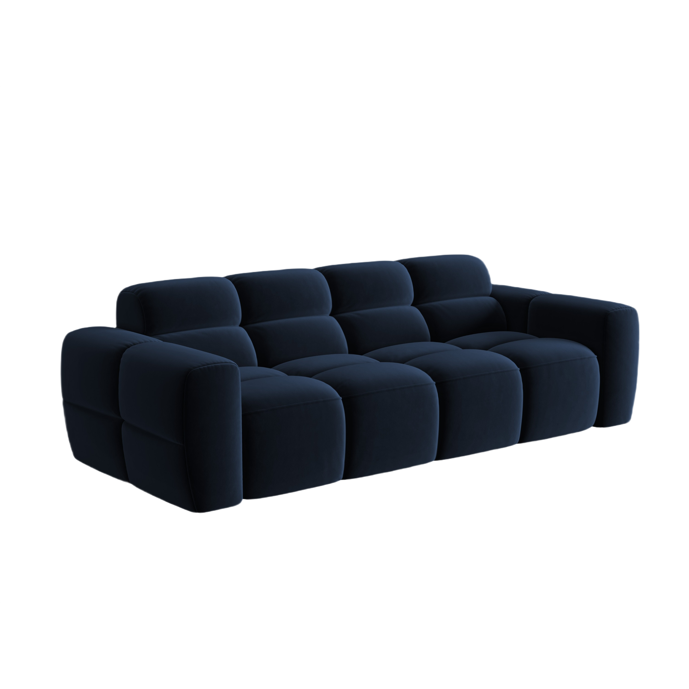 Sofa aksamitna 4-osobowa LISA granat królewski
