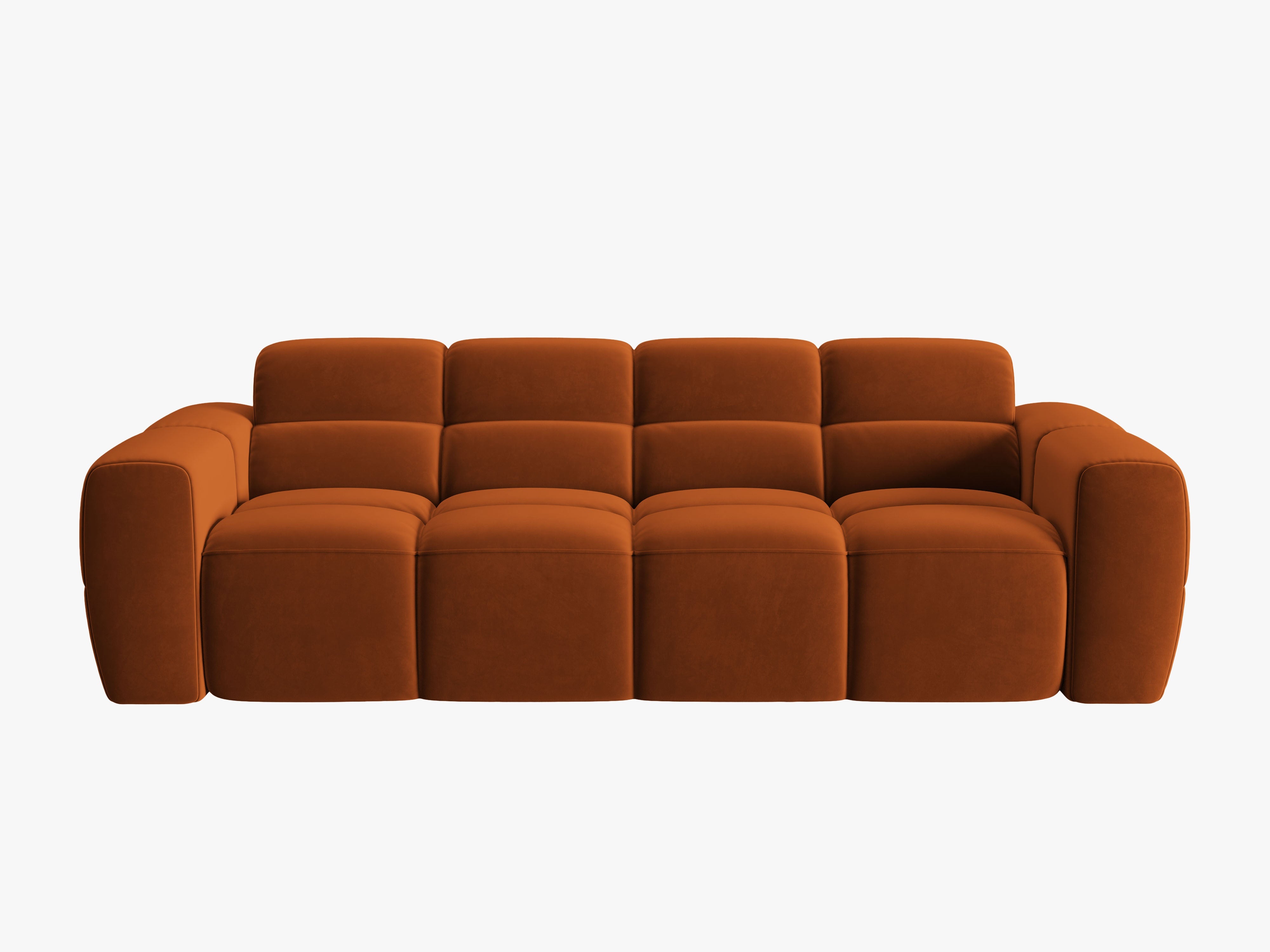 Sofa aksamitna 4-osobowa LISA terracotta