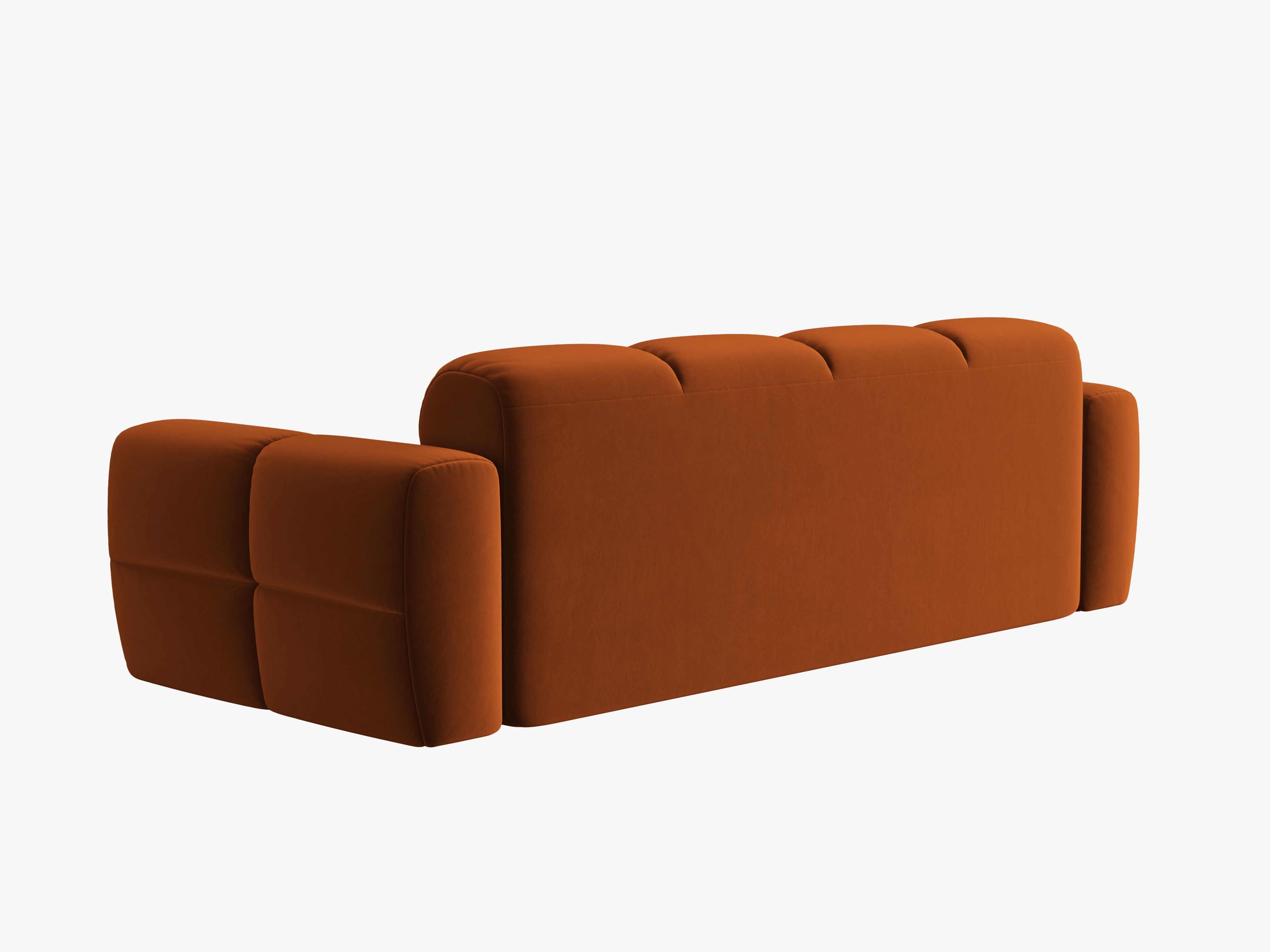 Sofa aksamitna 4-osobowa LISA terracotta