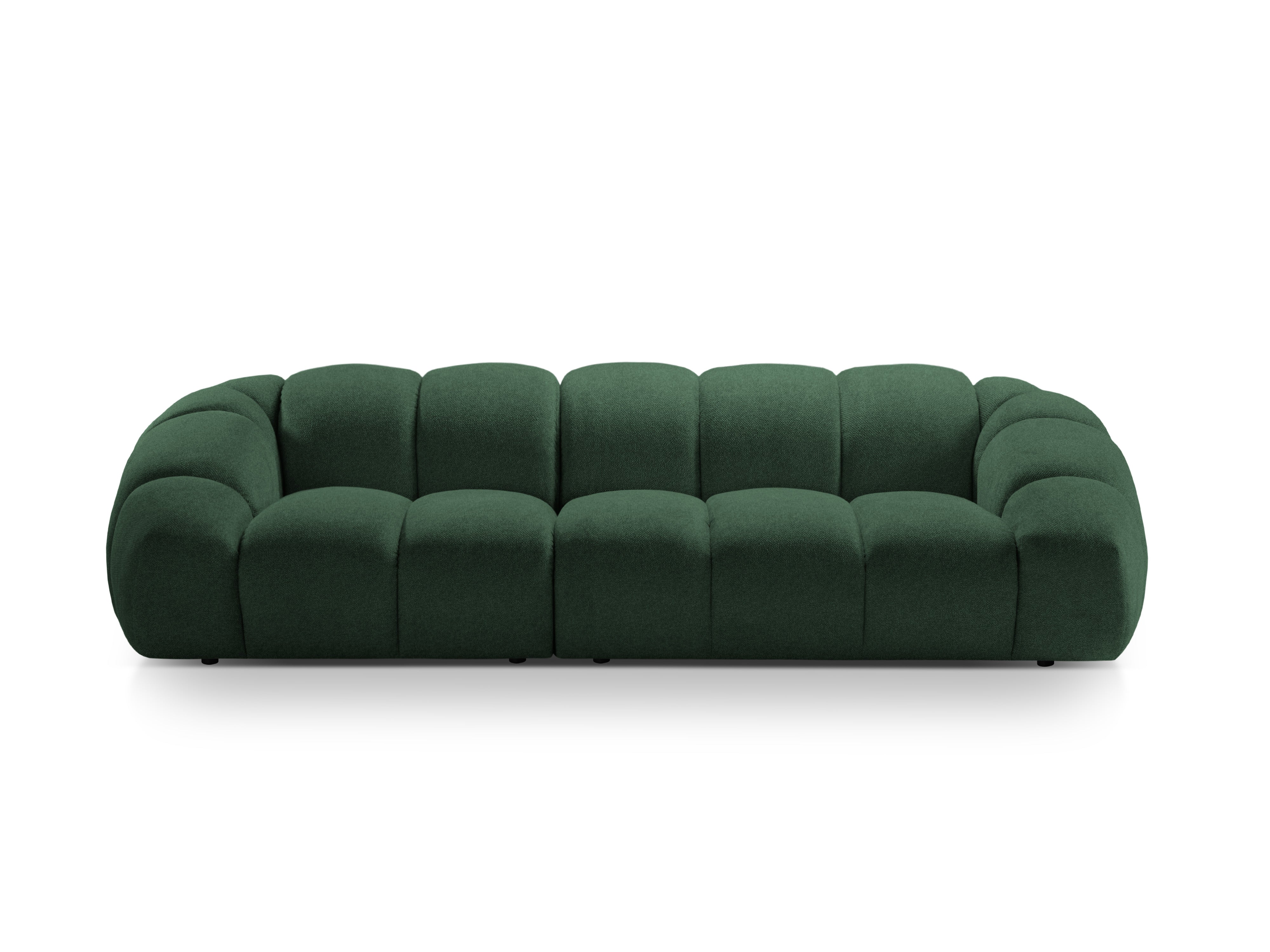 Sofa für 4 Personen DIANA dunkelgrüner Chenille