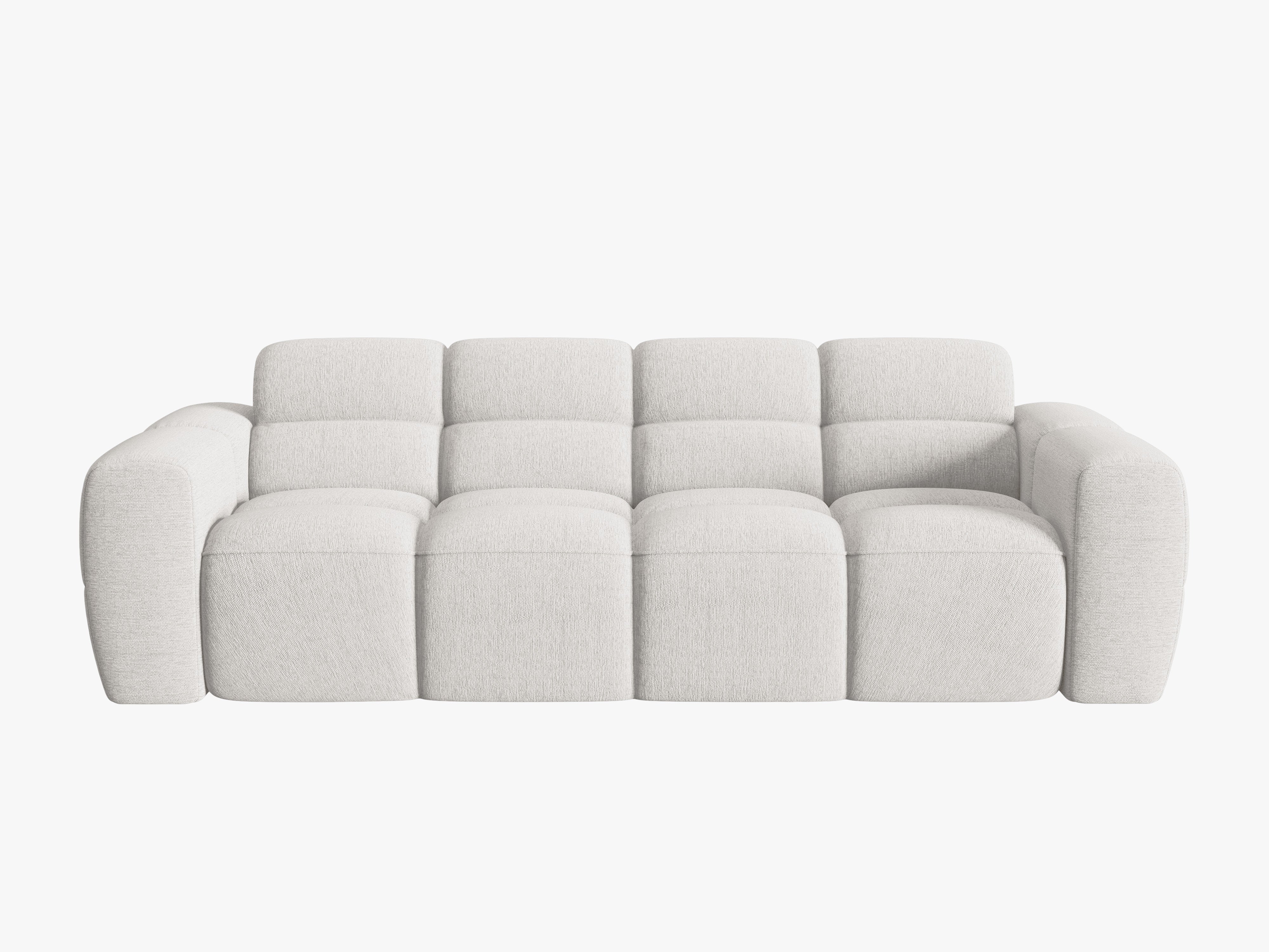 Sofa für 4 Personen LISA hellgrau Chenille