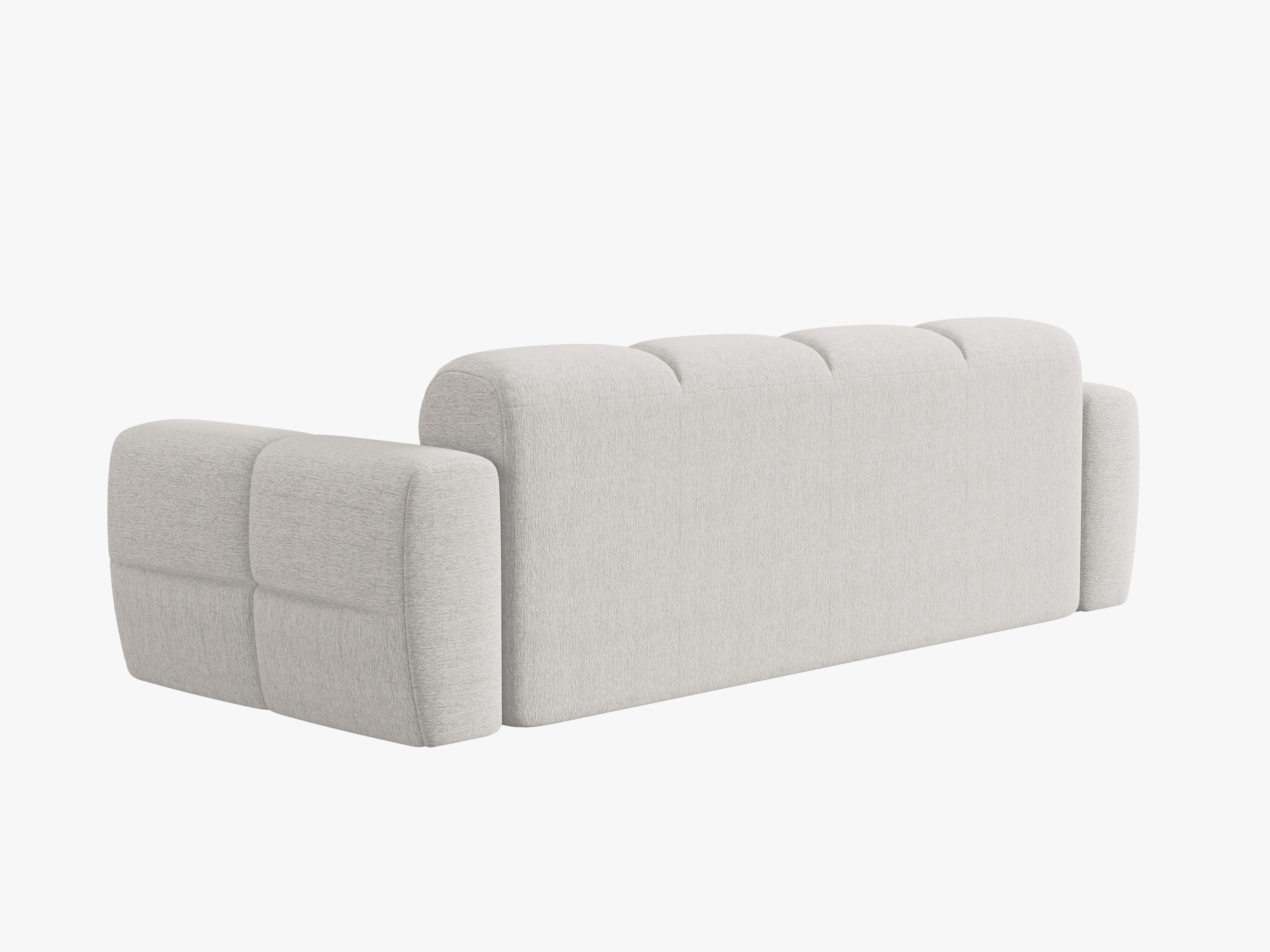 Sofa für 4 Personen LISA hellgrau Chenille