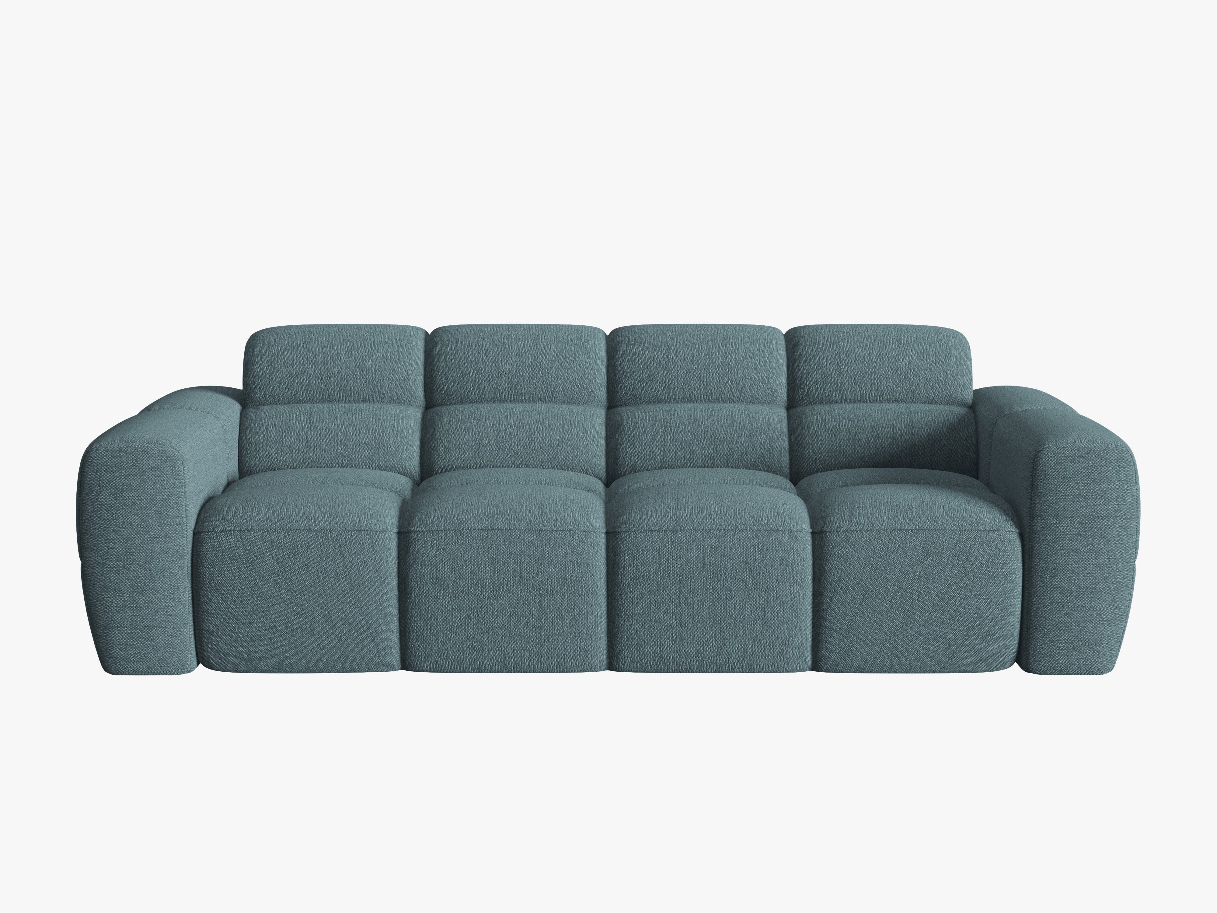 Sofa für 4 Personen LISA hellblaues Chenille