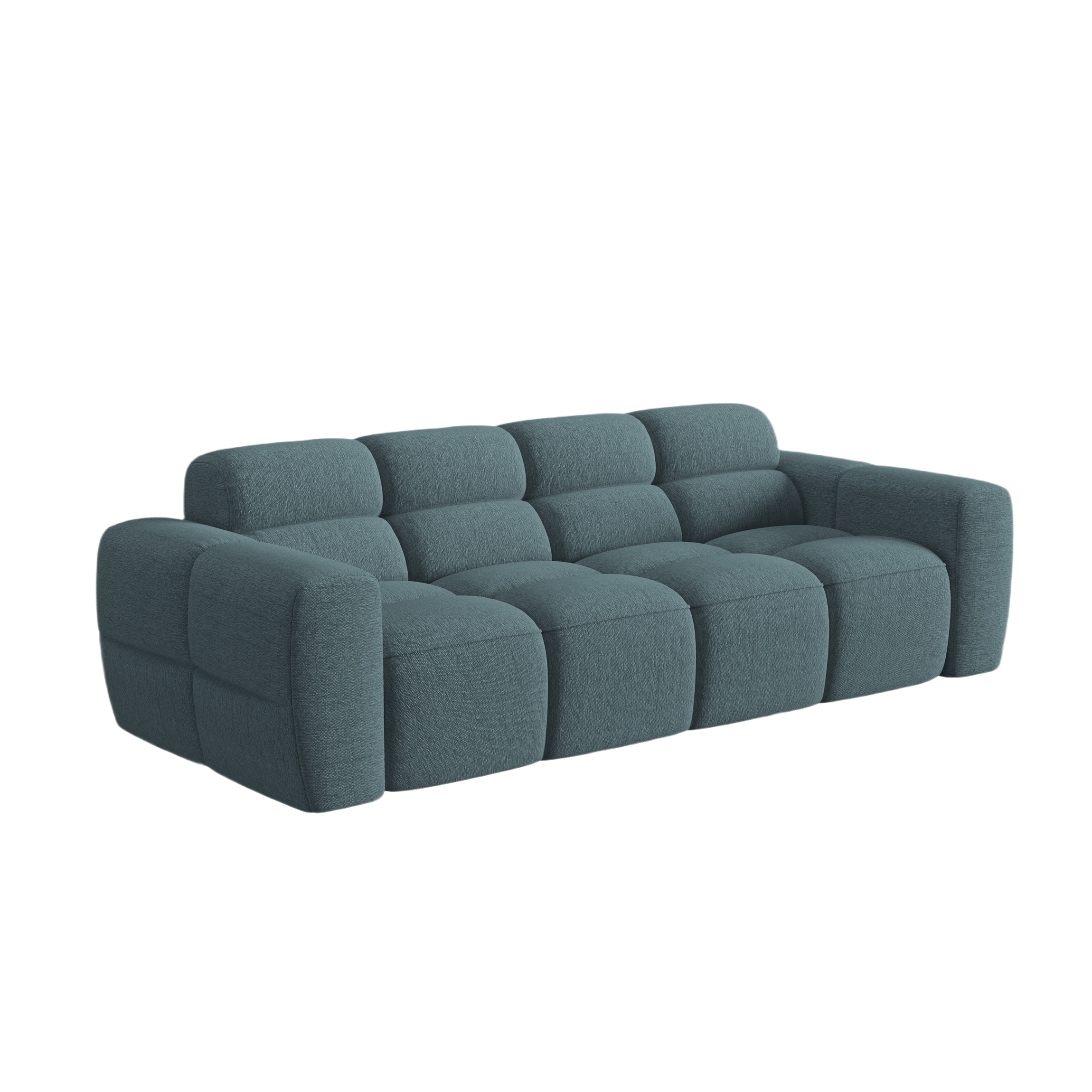 Sofa für 4 Personen LISA hellblaues Chenille