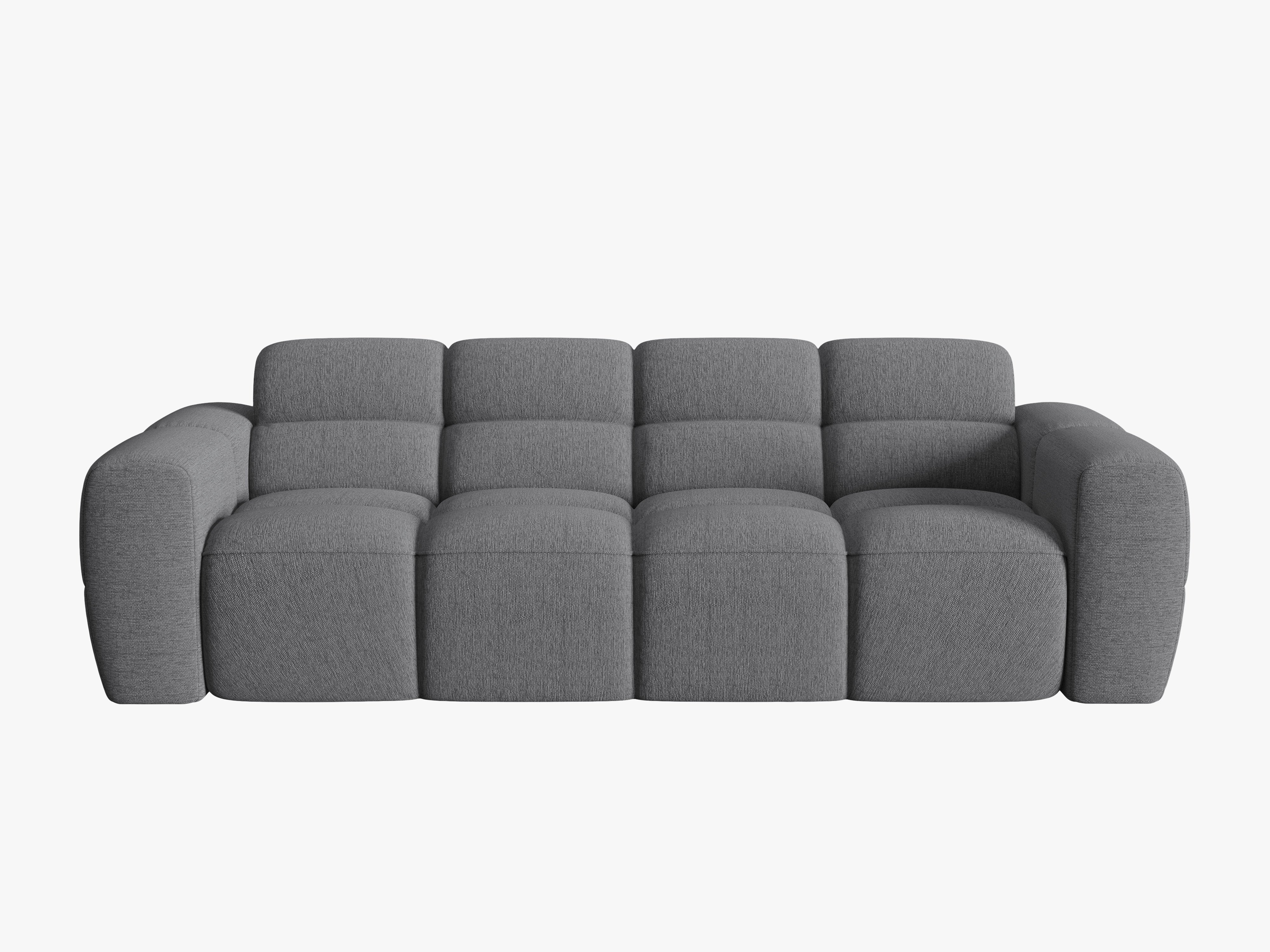 4-seater sofa LISA dark gray chenille