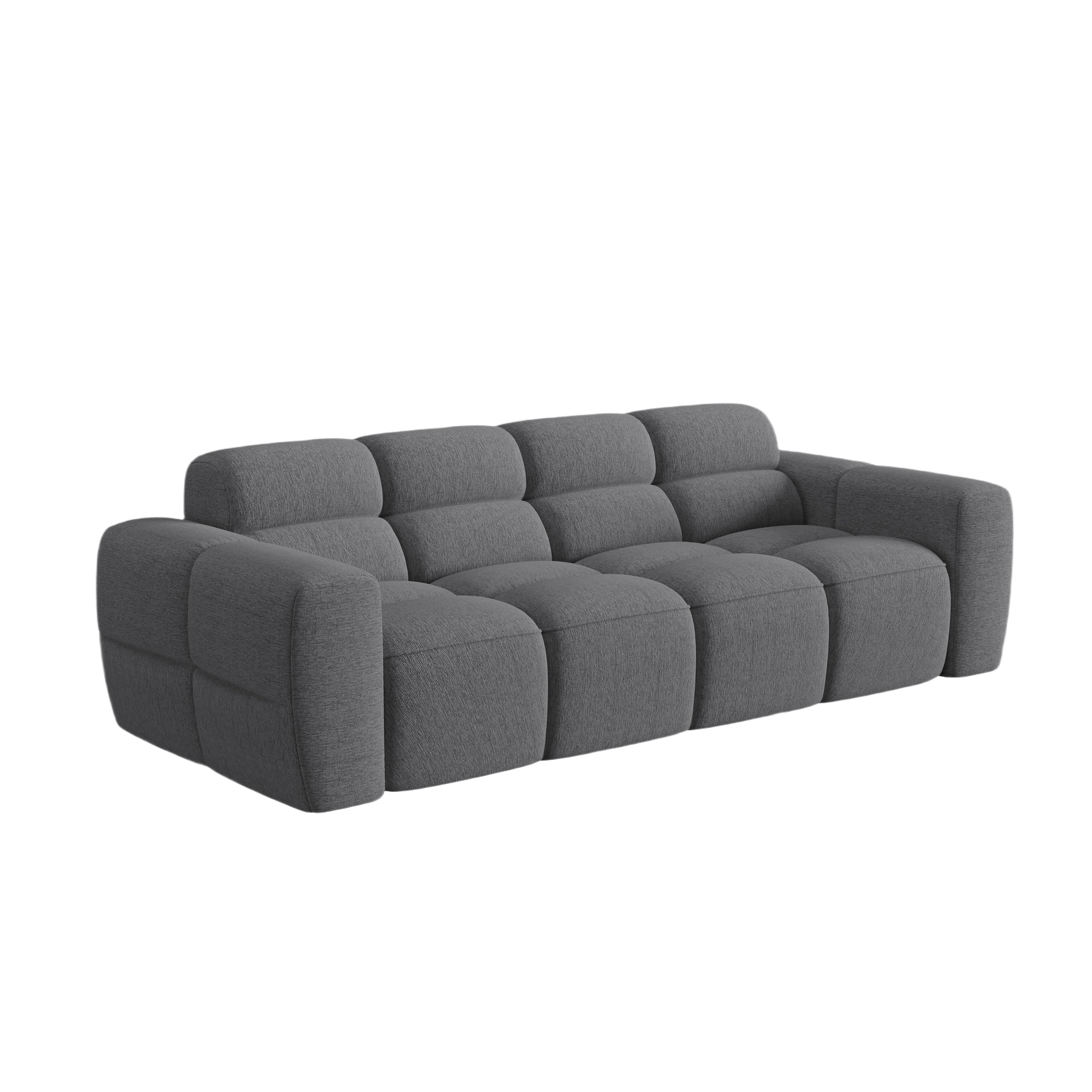 4-seater sofa LISA dark gray chenille