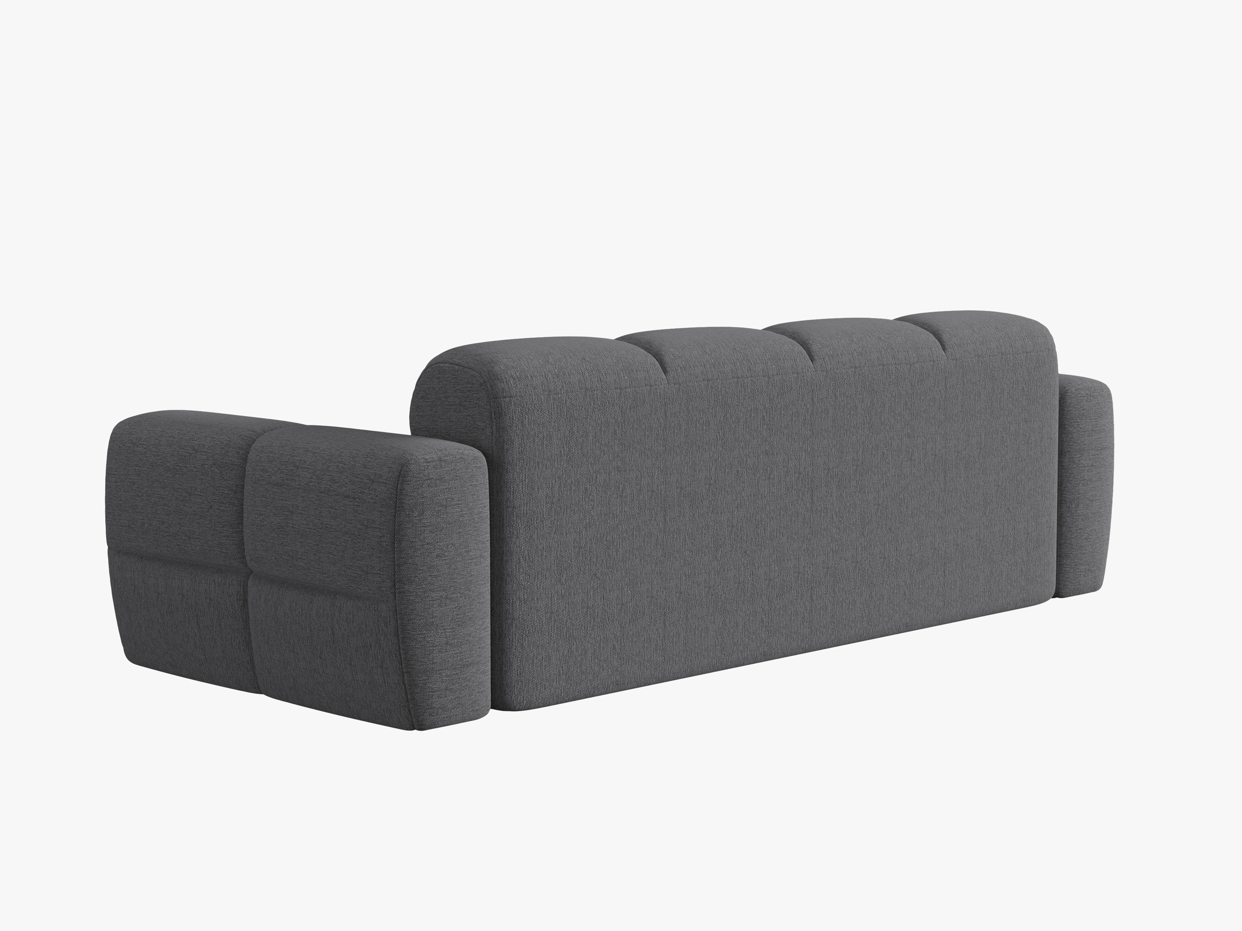 4-seater sofa LISA dark gray chenille