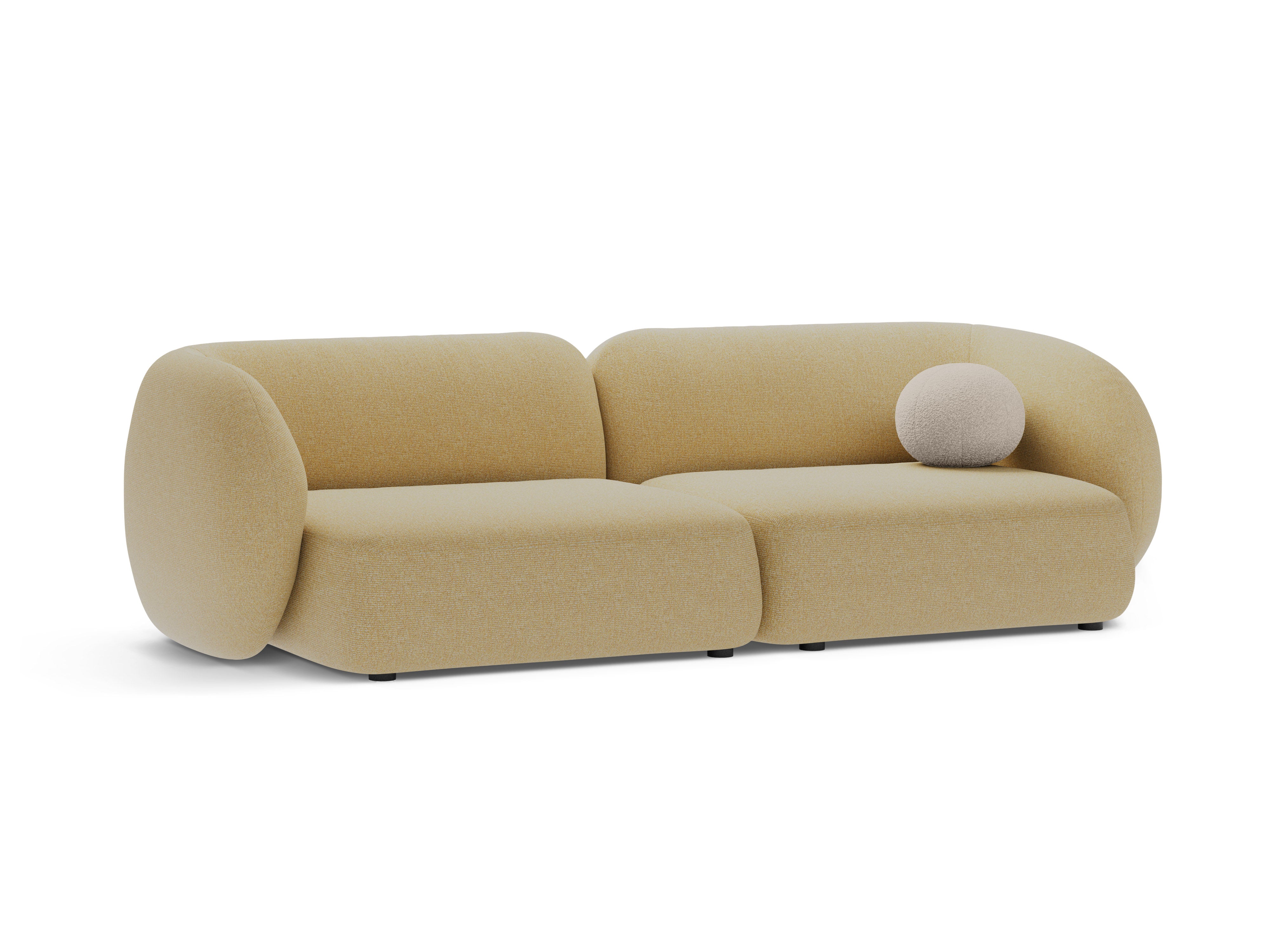 4-seater Sofa KATE yellow mélange