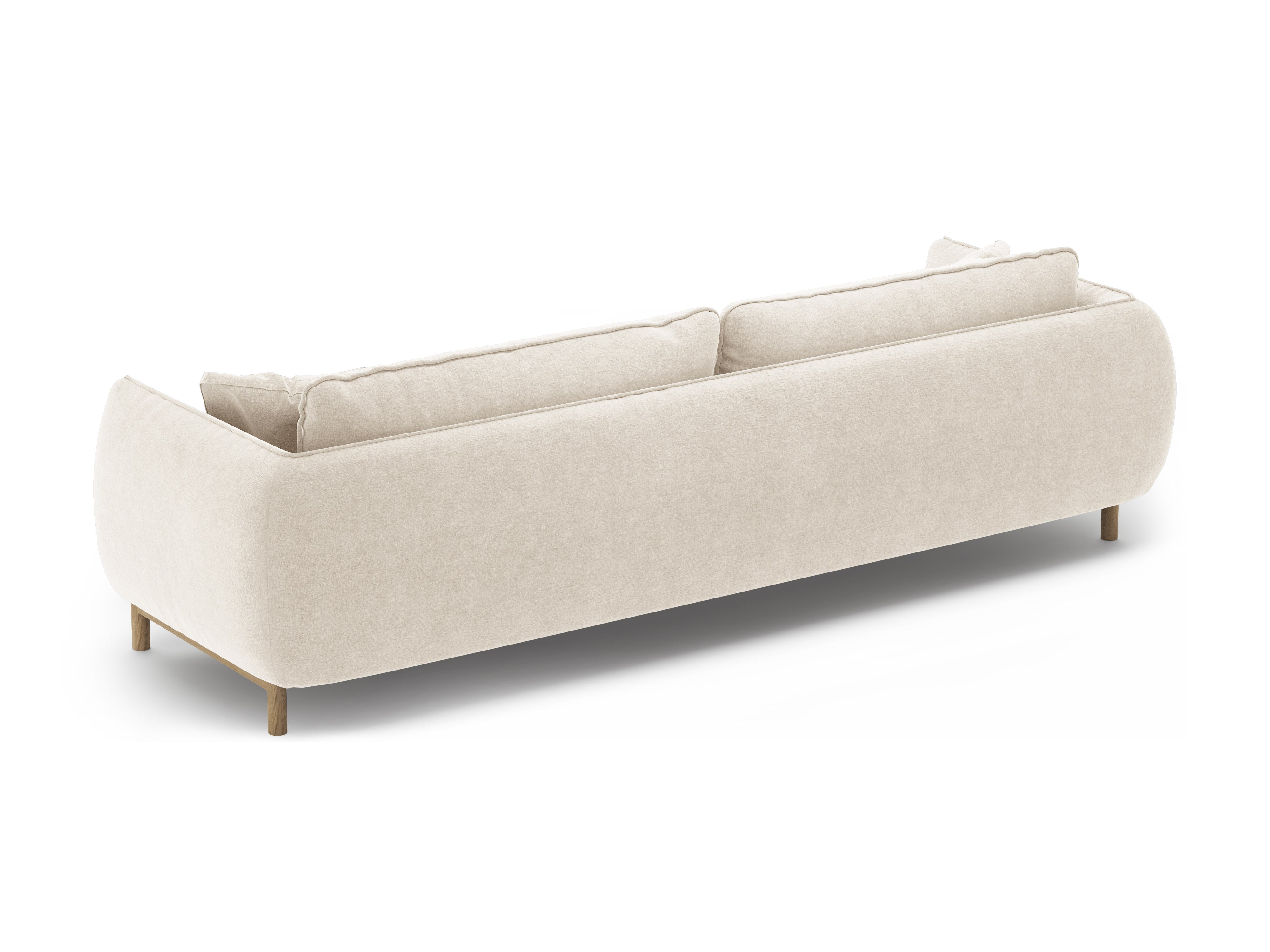 Sofa für 4 Personen ADA Elfenbein Chenille