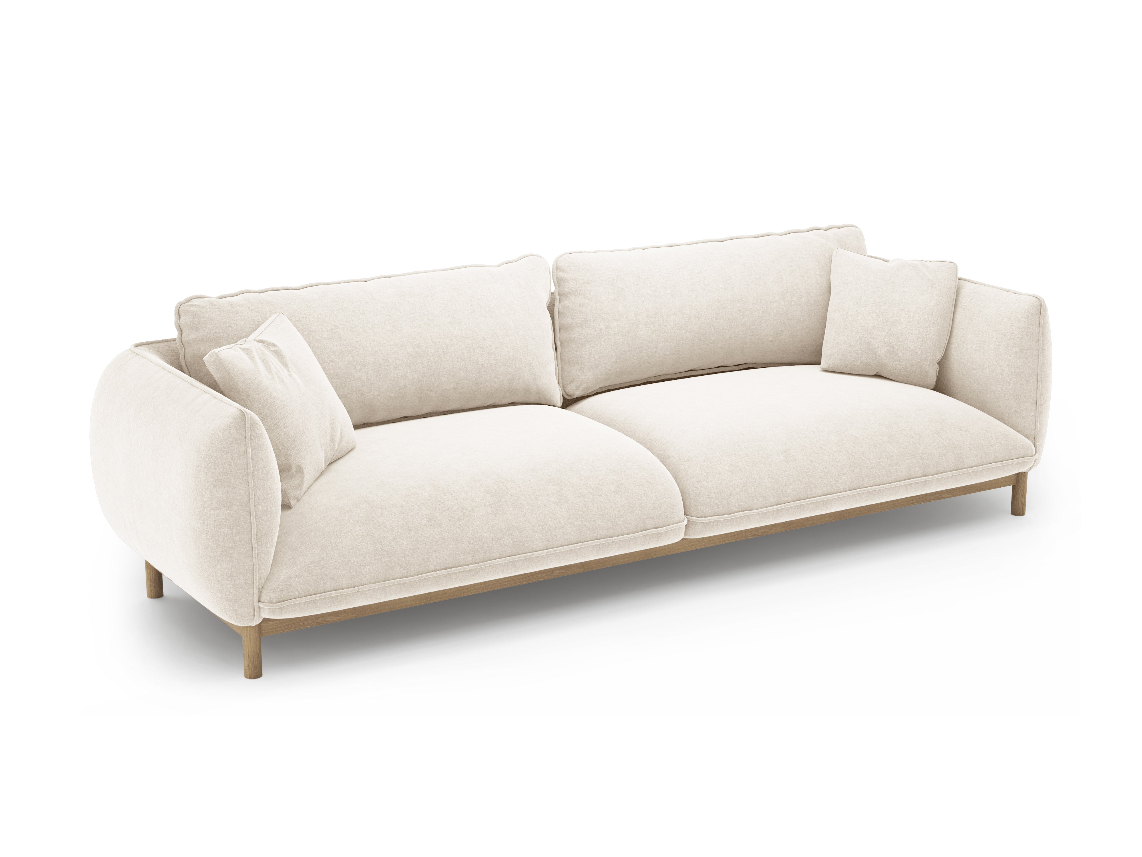 Sofa für 4 Personen ADA Elfenbein Chenille