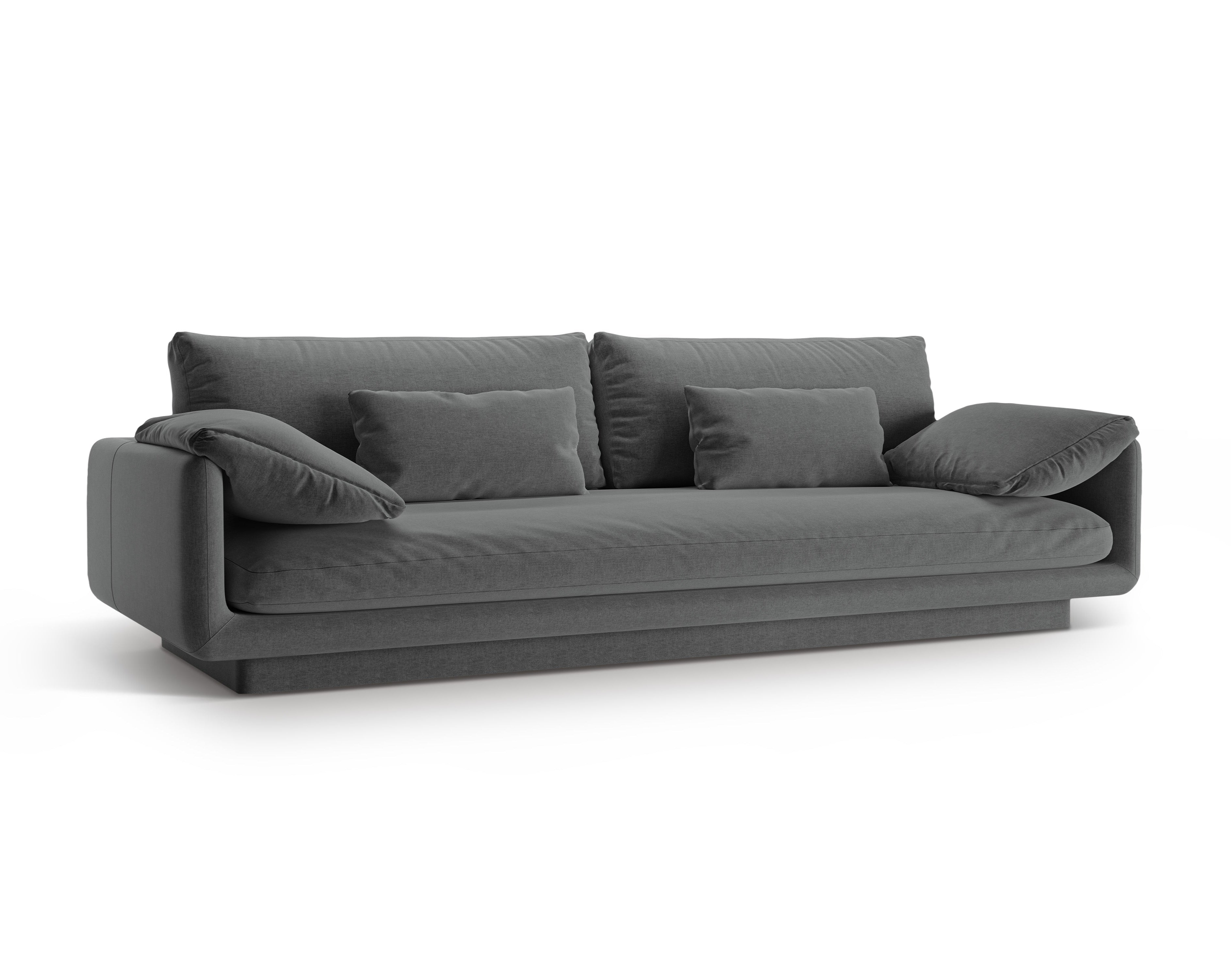 4-person sofa Torino dark gray