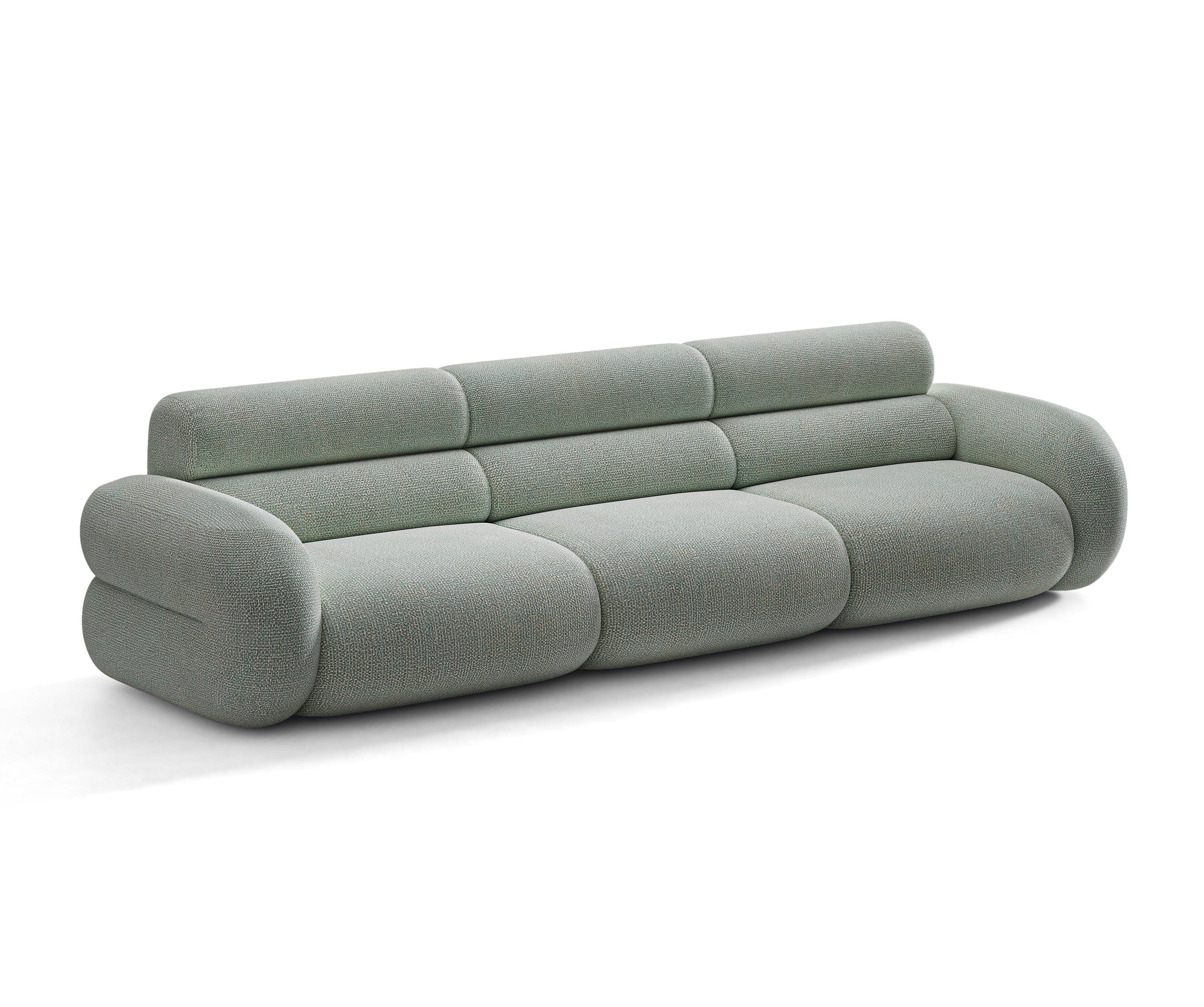 NEO Blue Melange 4-Seater Sofa
