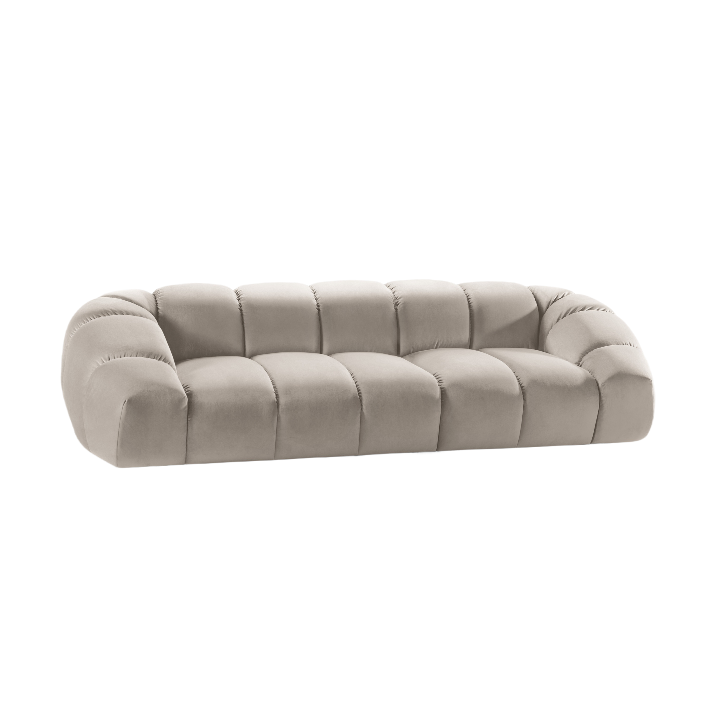 Sofa aus Samt für 4 Personen DIANA beige