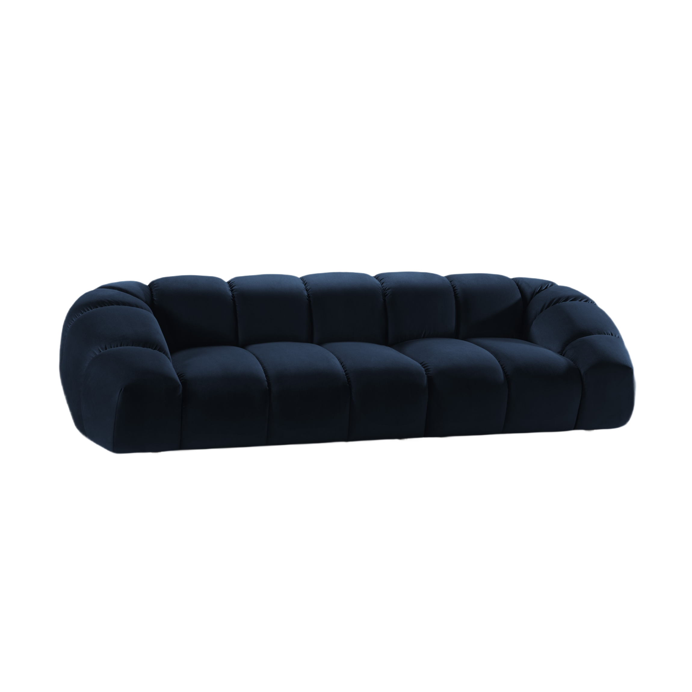 Sofa aus Samt für 4 Personen DIANA königsblau
