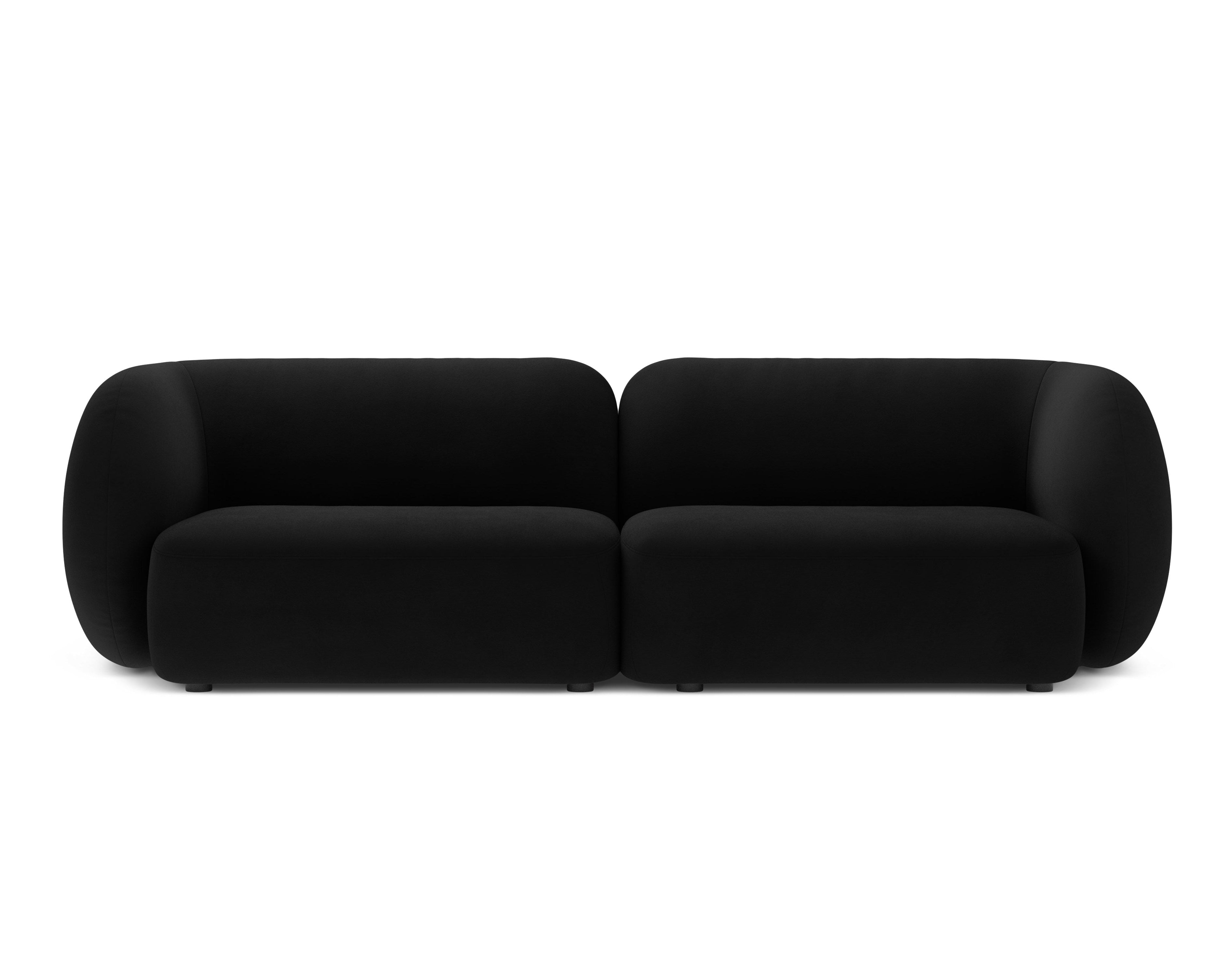 Sofa 4-osobowa aksamitna KATE czarny – Micadoni