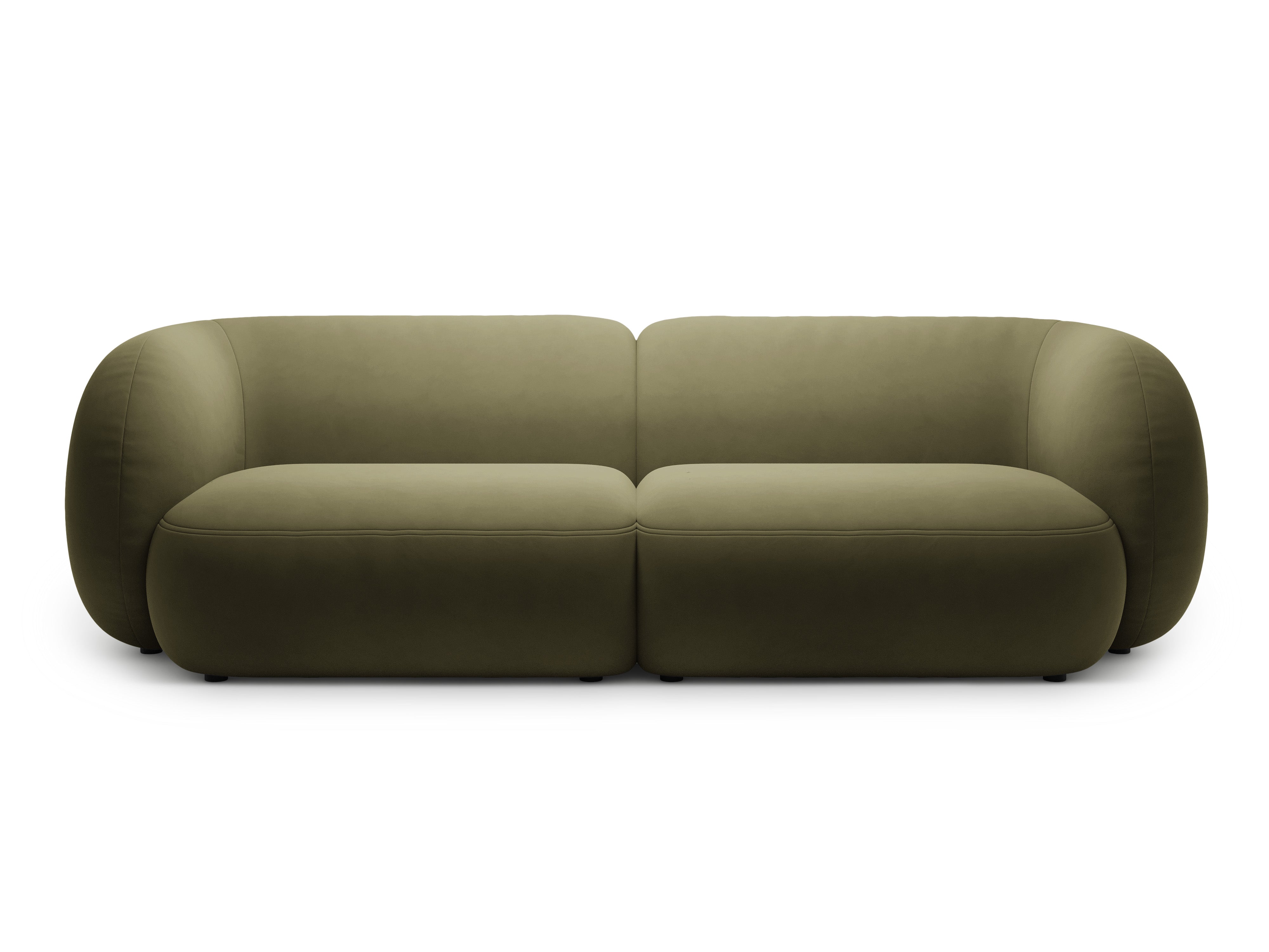4-seater velvet sofa KATE green