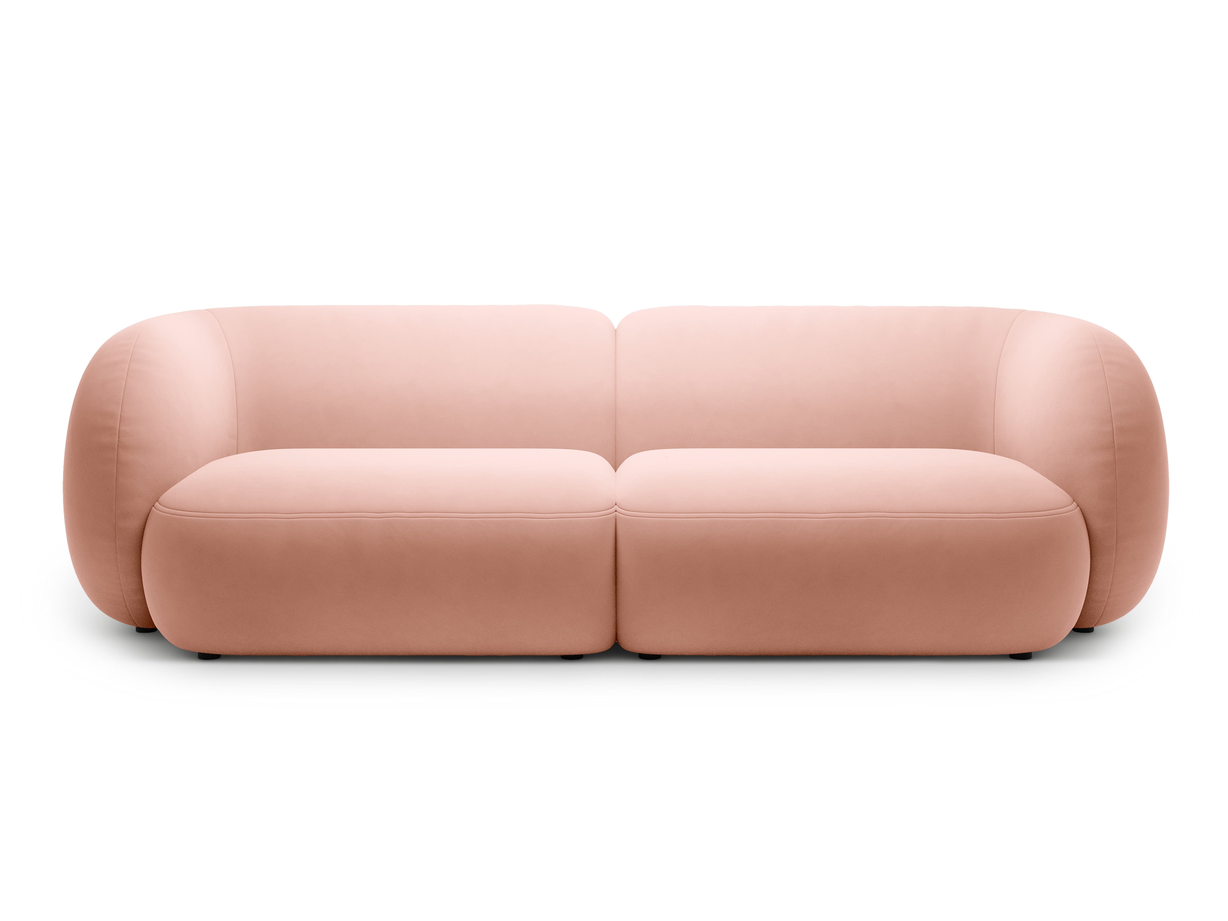 4-seater velvet sofa KATE pink