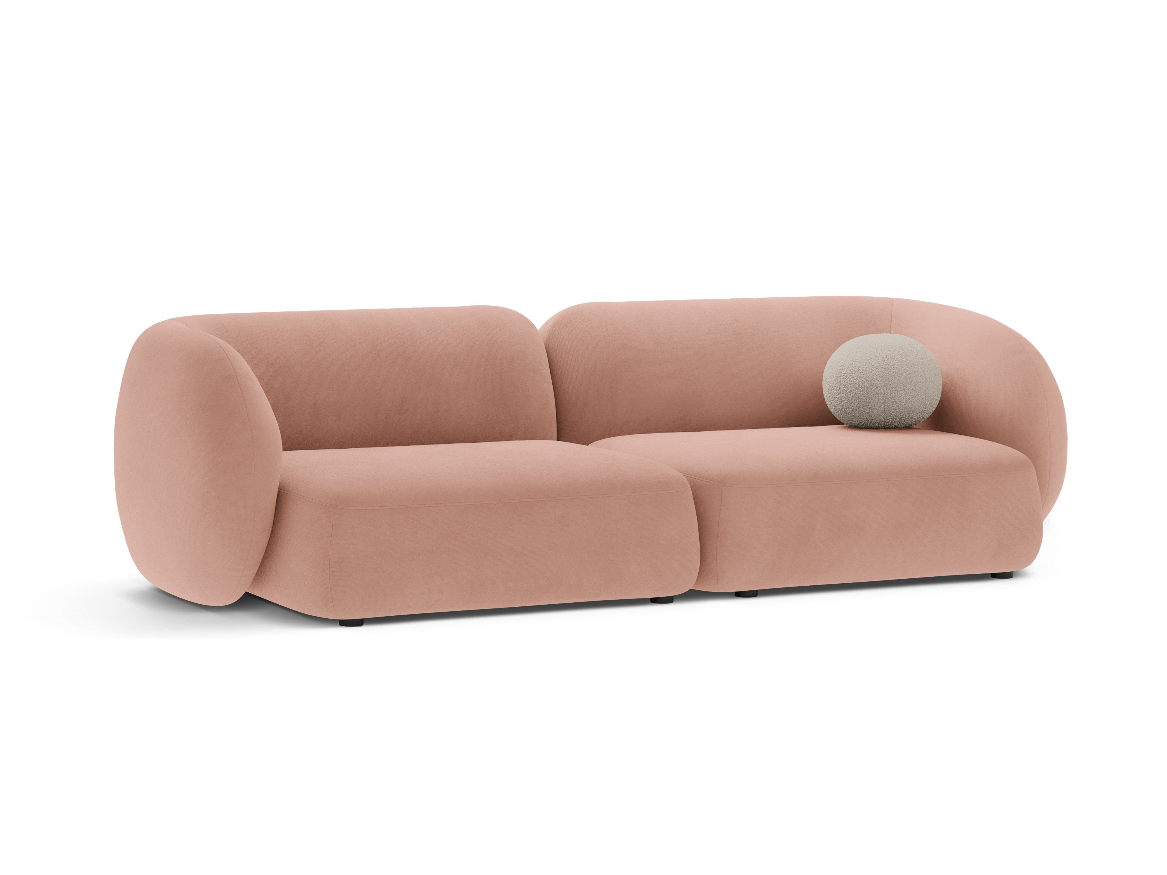 4-seater velvet sofa KATE pink