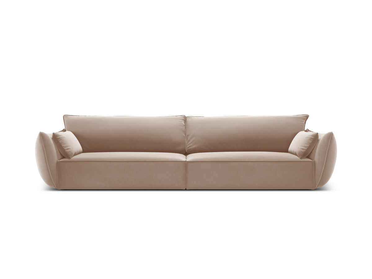 Sofa aksamitna 4-osobowa KAELLE beżowy – Micadoni