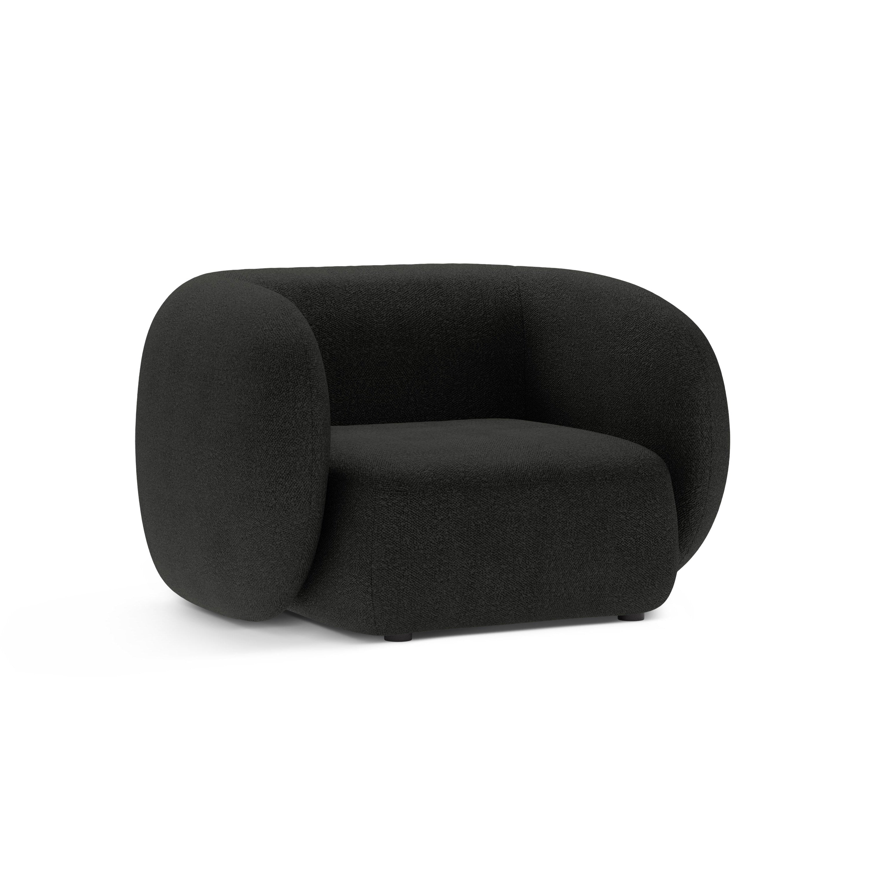 KATE Armchair black boucle