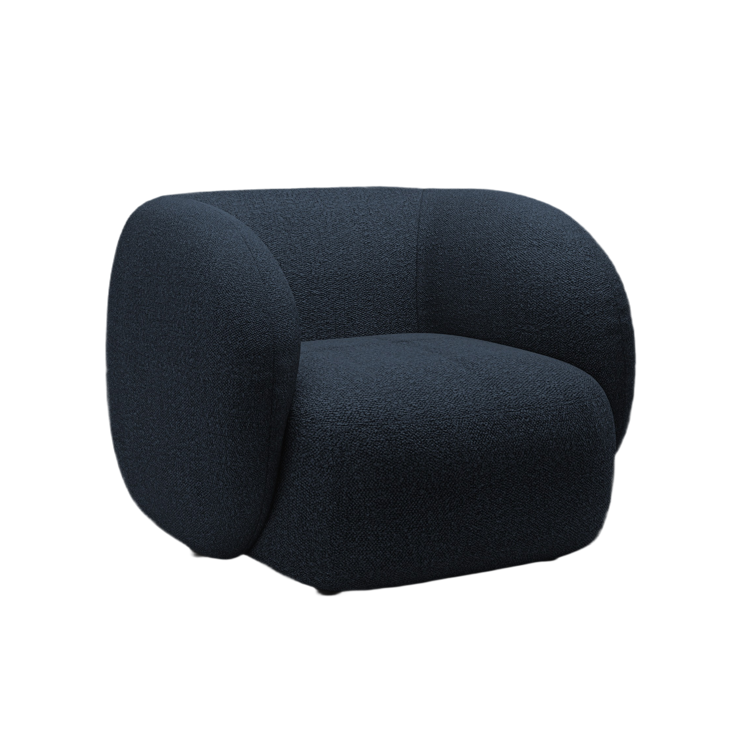 KATE navy boucle armchair