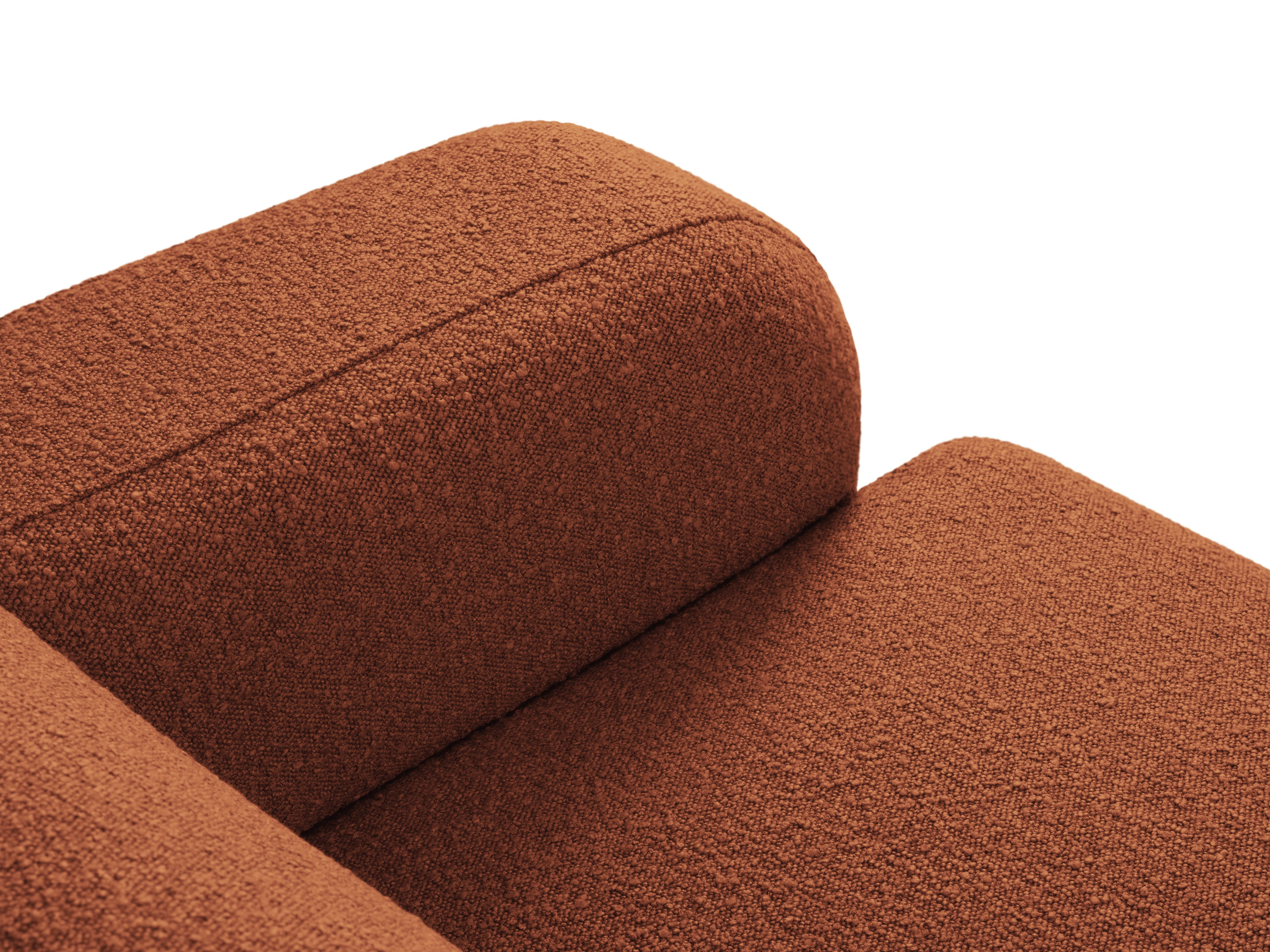 Fotel w tkaninie boucle MOLINO terracotta Micadoni Eye on Design