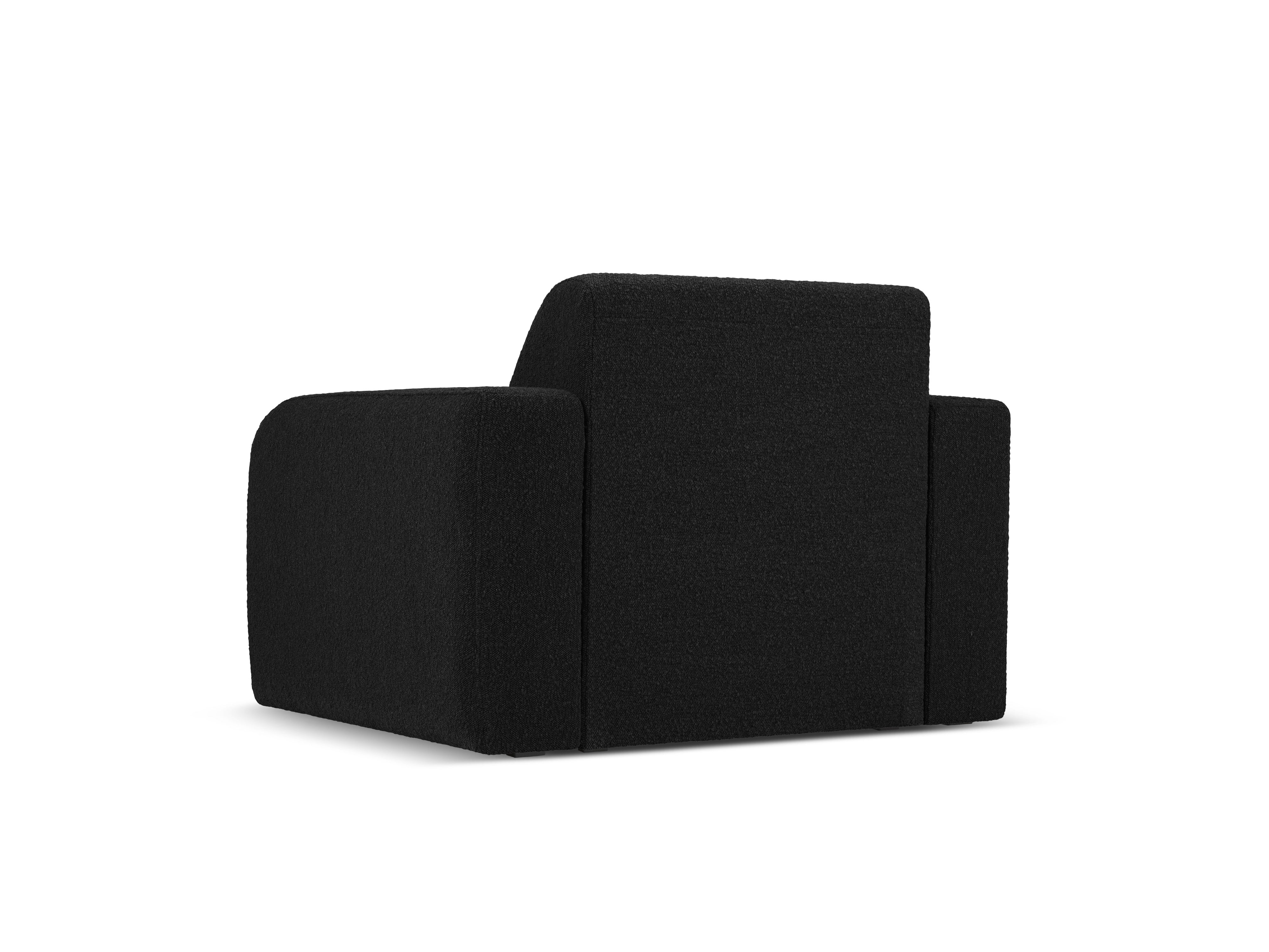 Fotel w tkaninie boucle MOLINO czarny Micadoni Eye on Design