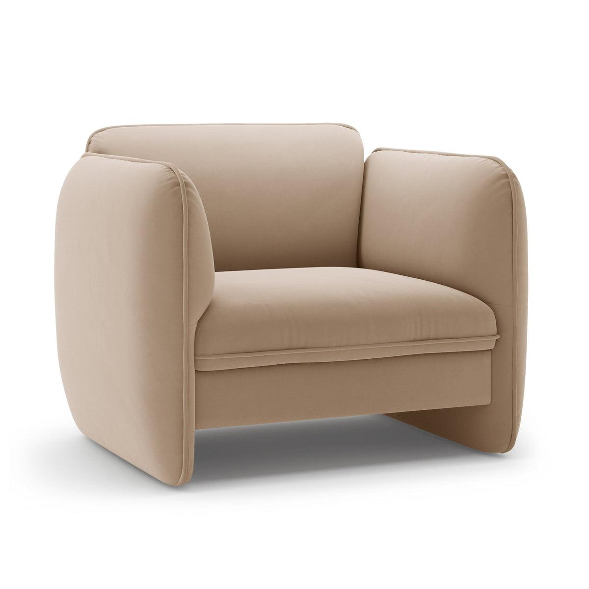 Velvet Armchair GEORGIA Beige