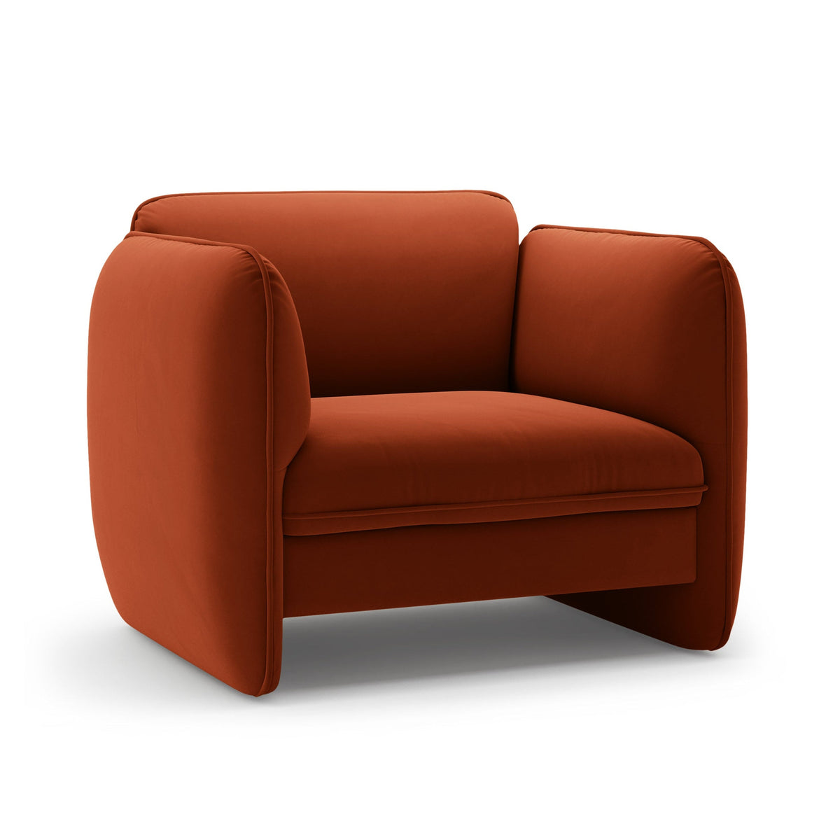 Velvet Armchair GEORGIA Chestnut