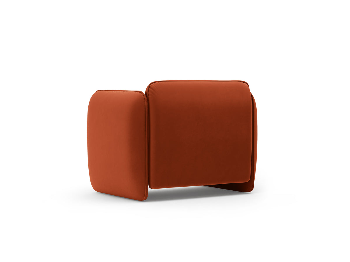 Velvet Armchair GEORGIA Chestnut