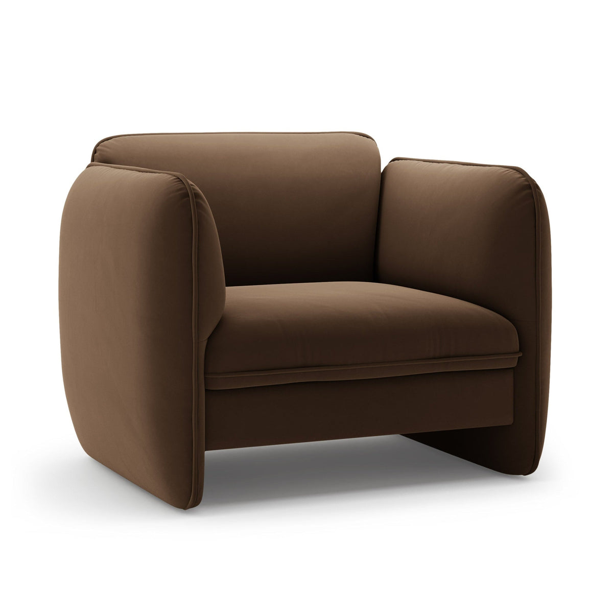 Velvet Armchair GEORGIA Chocolate
