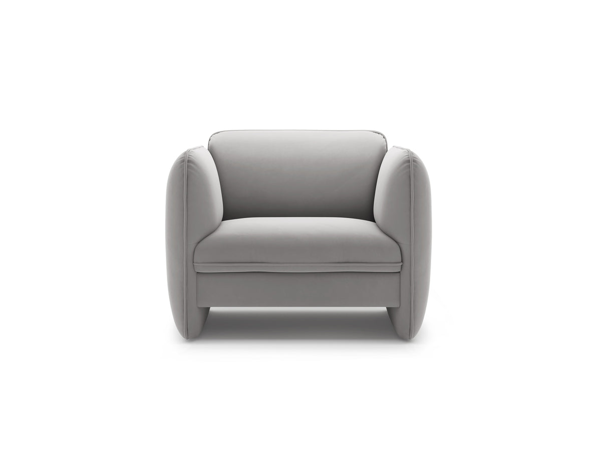 GEORGIA light gray velvet armchair