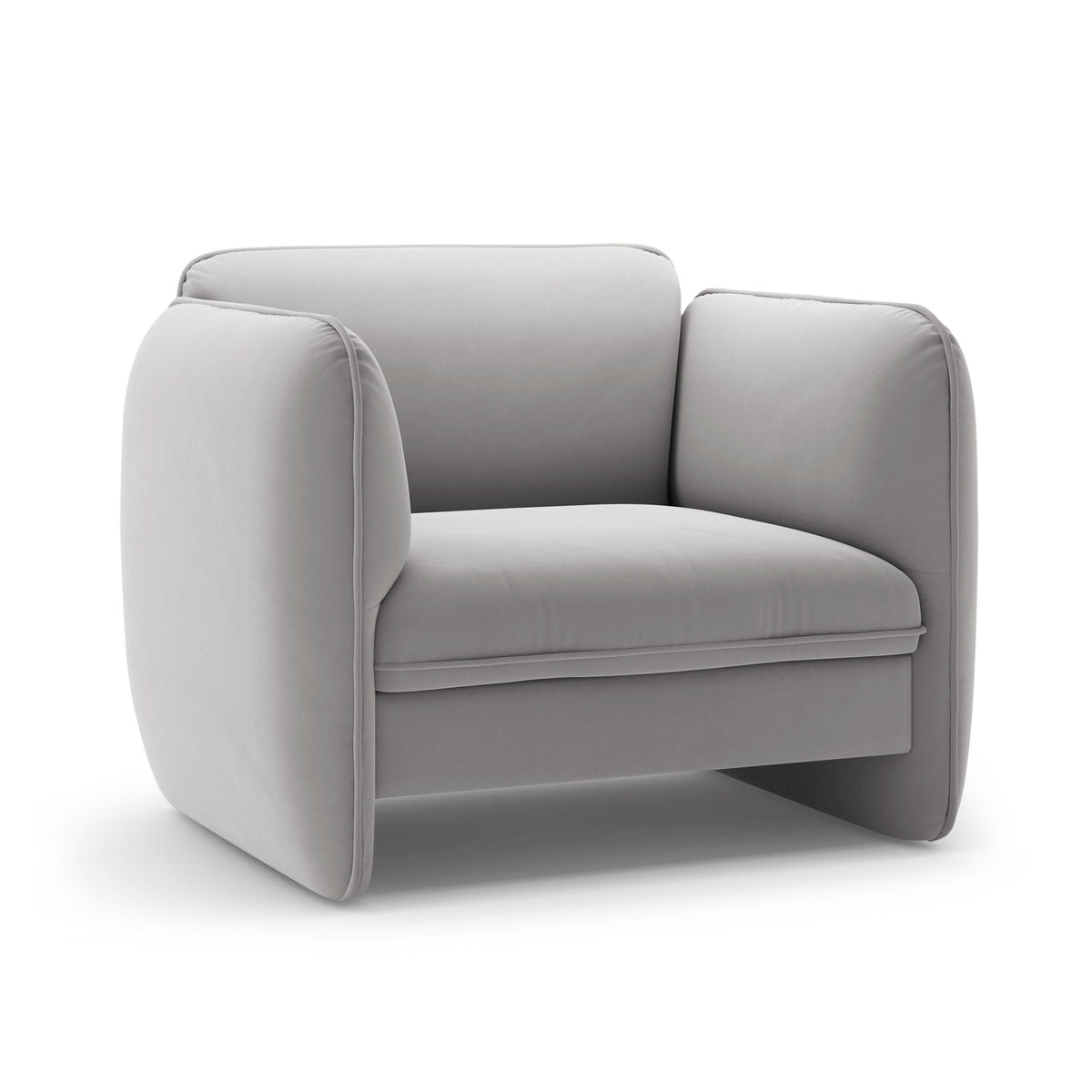 GEORGIA light gray velvet armchair
