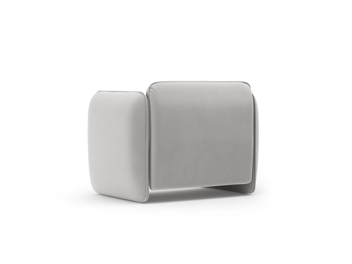 GEORGIA light gray velvet armchair