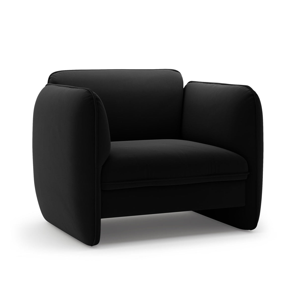 Velvet Armchair GEORGIA Black