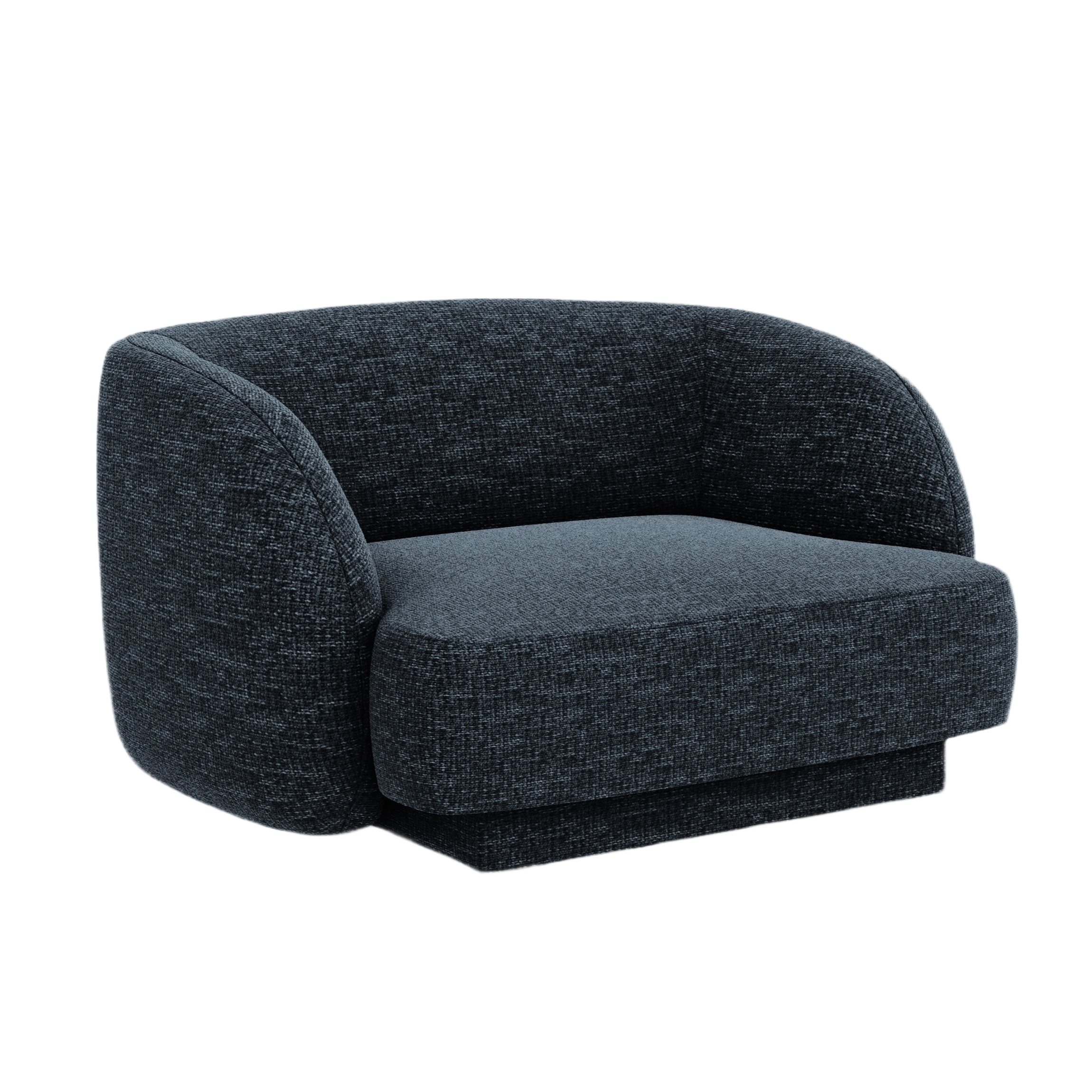 Sessel im Miley Navy Blue Szenil Stoff