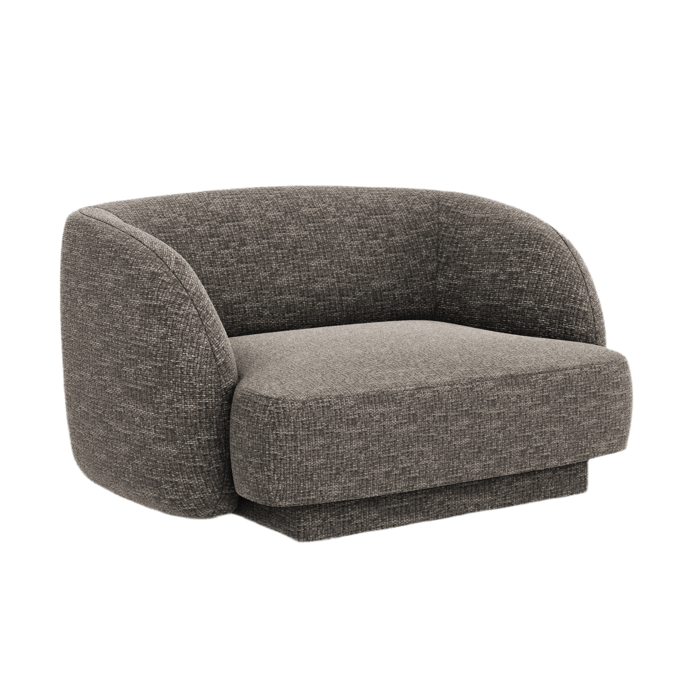 Sessel im Miley Grey Sznile Stoff