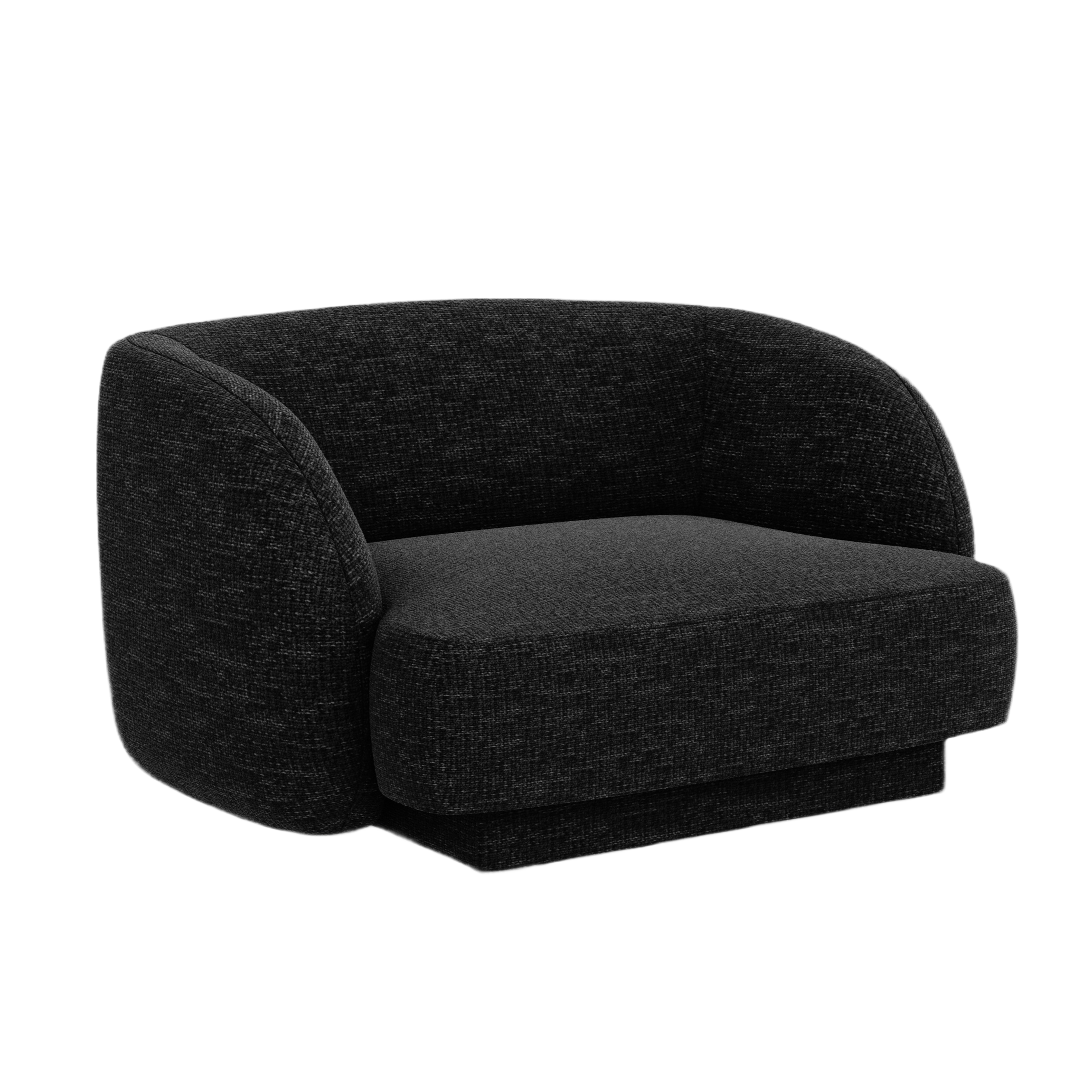 Sessel im Miley Black Siielilian Stoff
