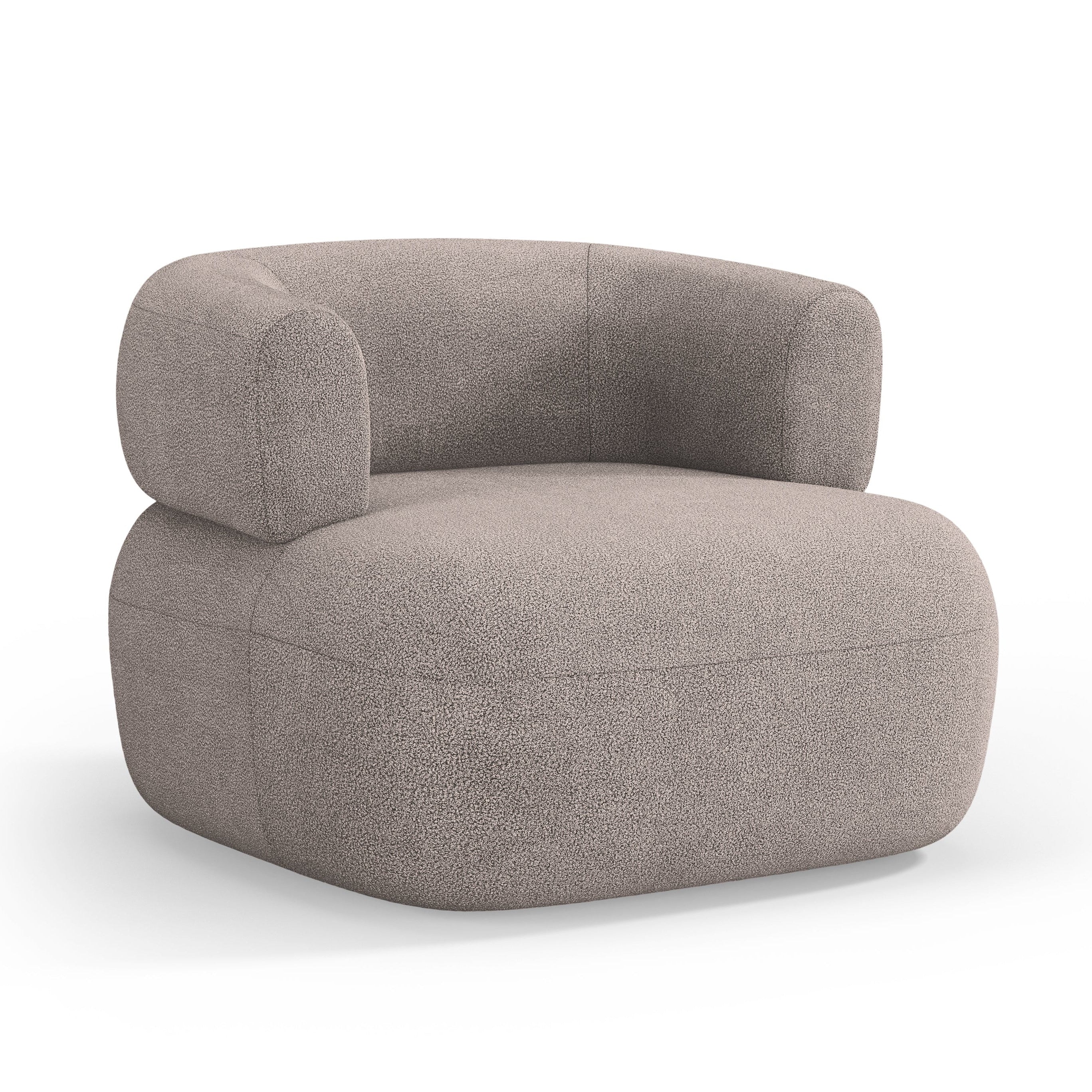 JENNY Armchair Light Brown Boucle