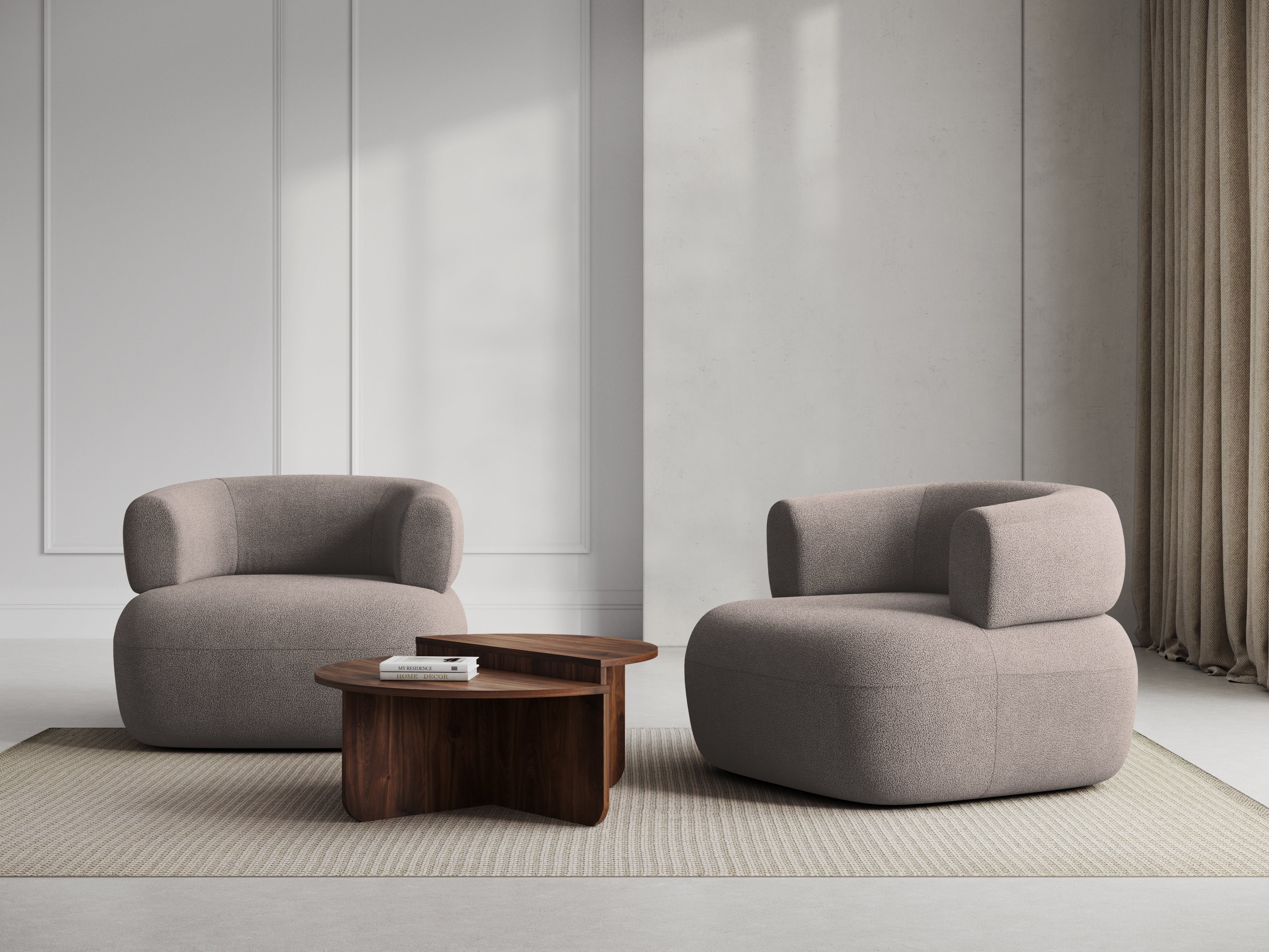 JENNY Armchair Light Brown Boucle