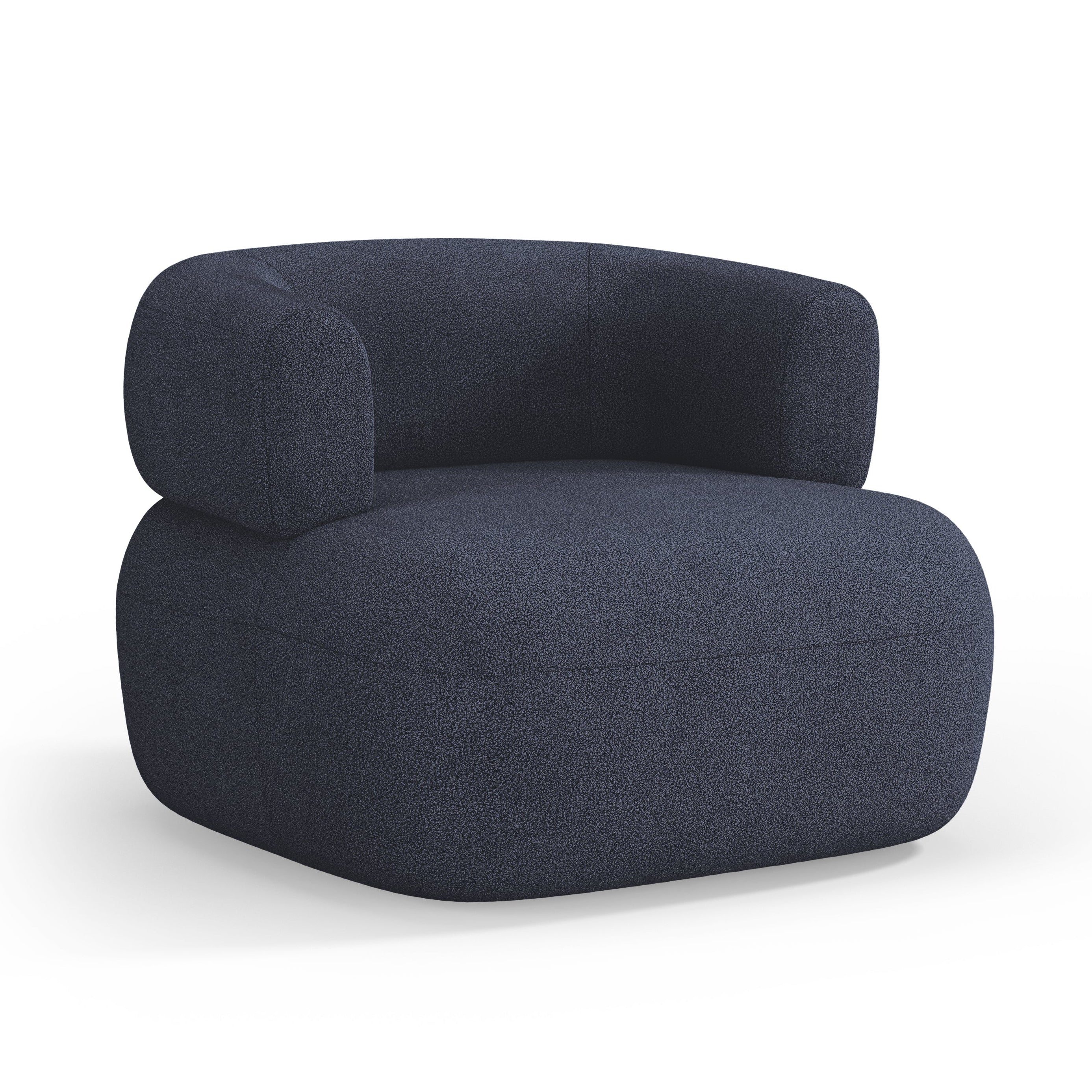 JENNY Armchair Dark Blue Boucle