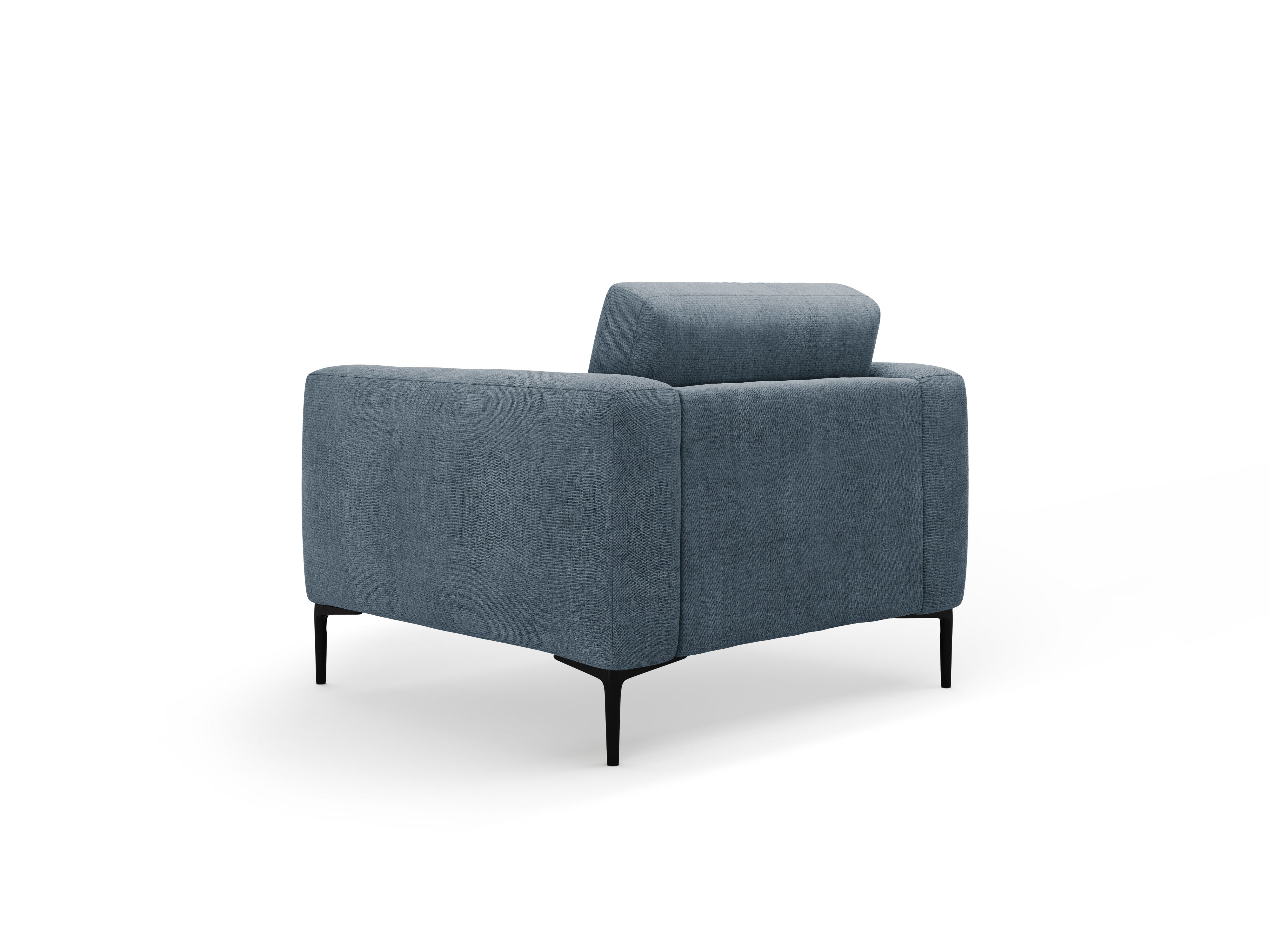 BEMY Armchair Dark Blue Chenille