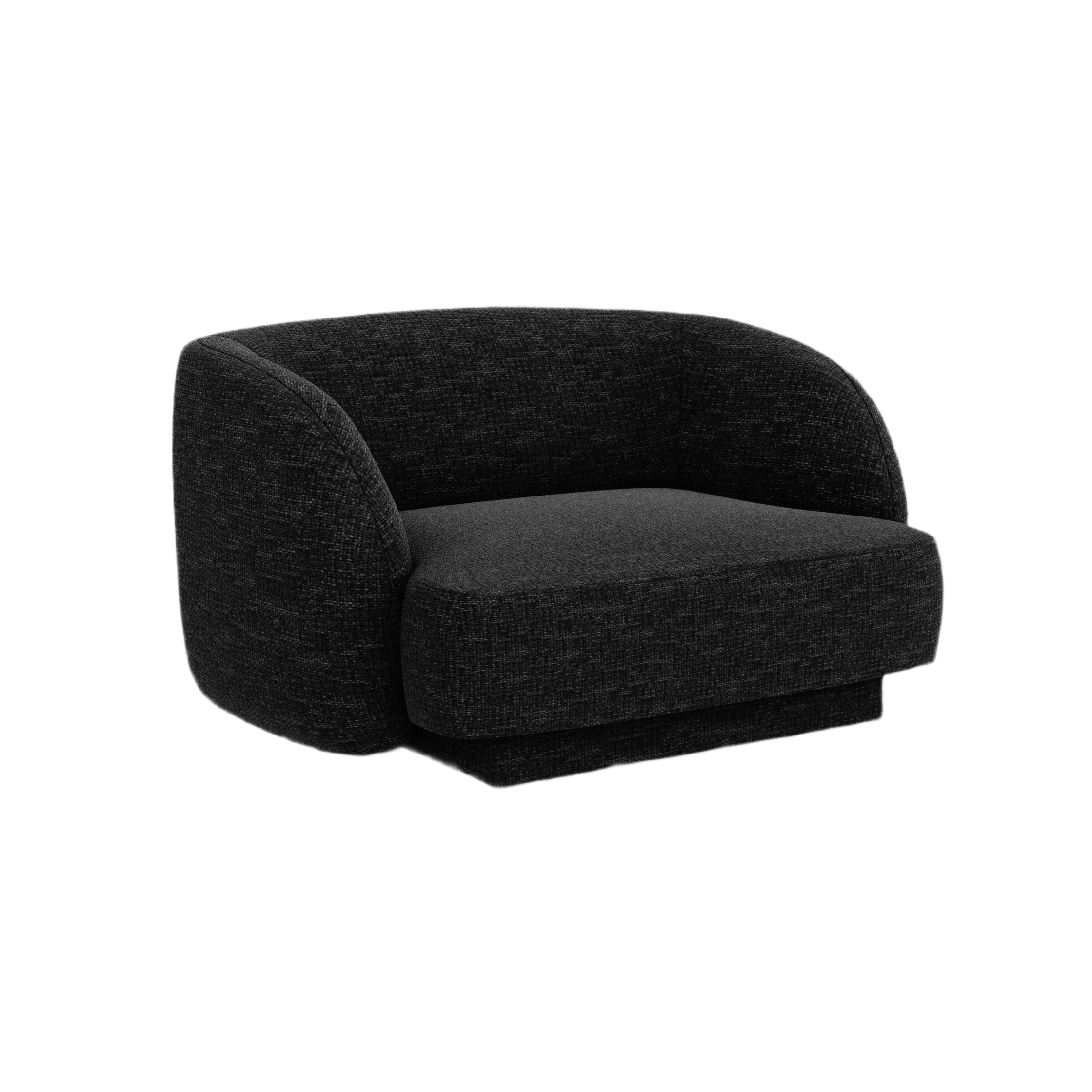 MILEY Armchair Black Chenille