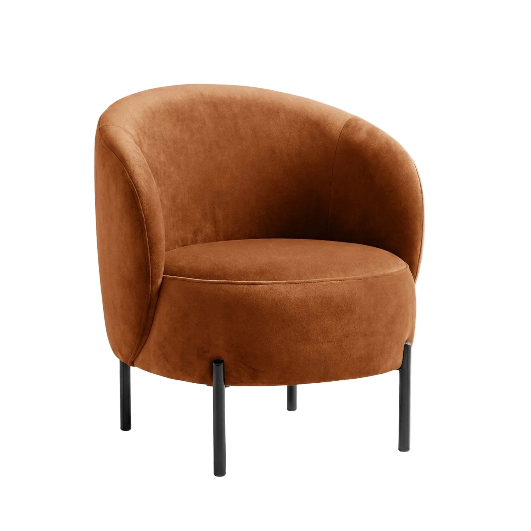 Velvet Armchair AMALTA Brick