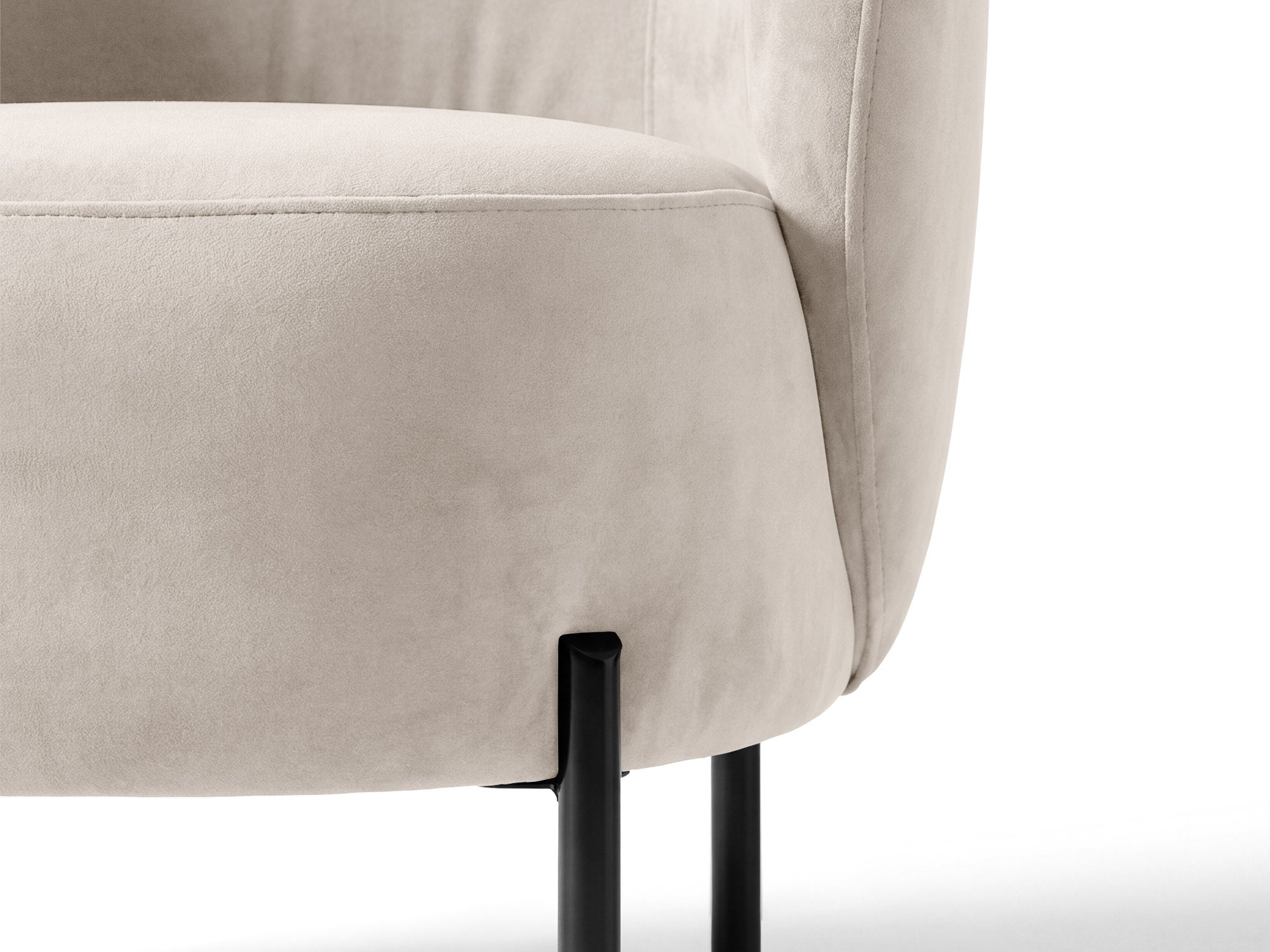 Velvet Armchair AMALTA Beige