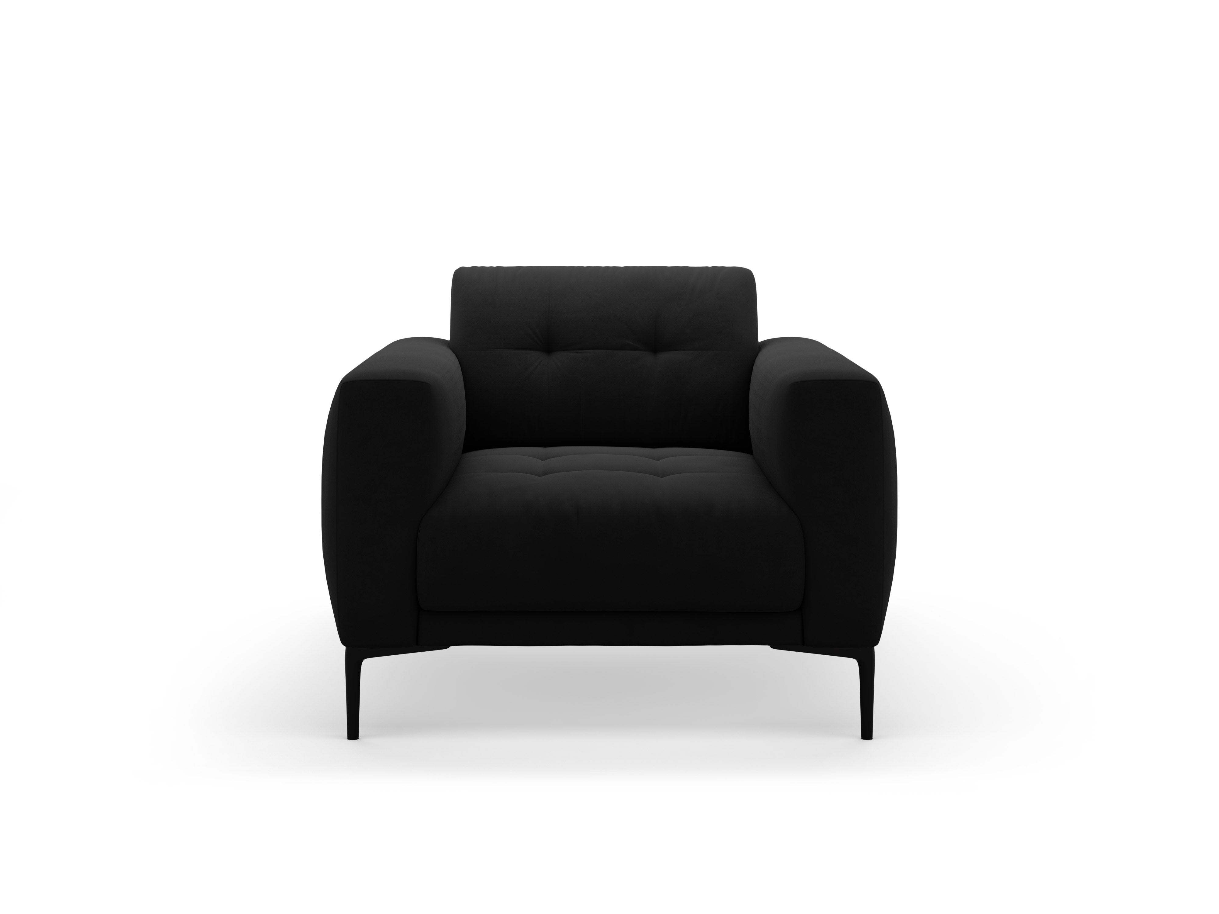 Velvet armchair BEMY black