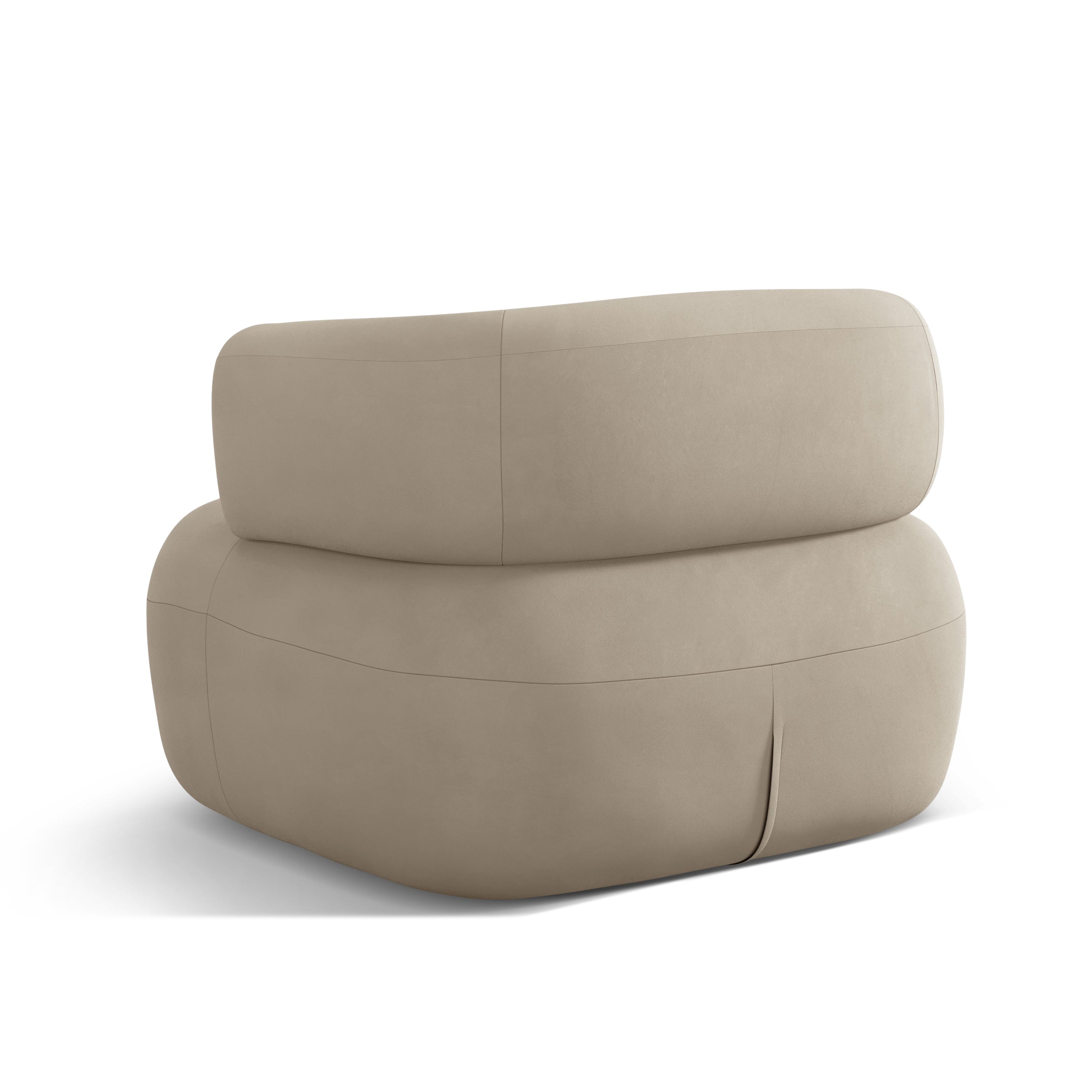 JENNY Beige Velvet Armchair