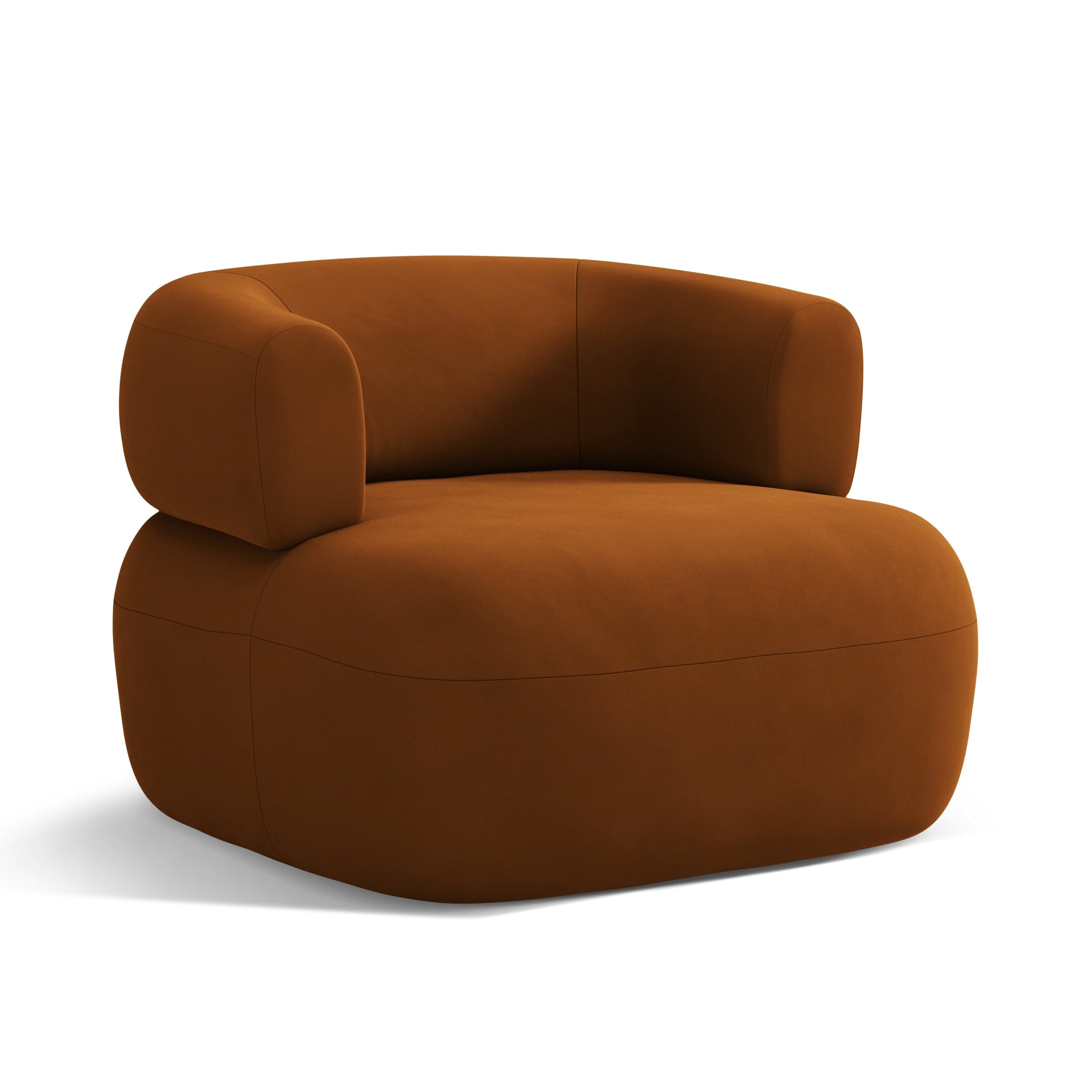 JENNY Terracotta Velvet Armchair